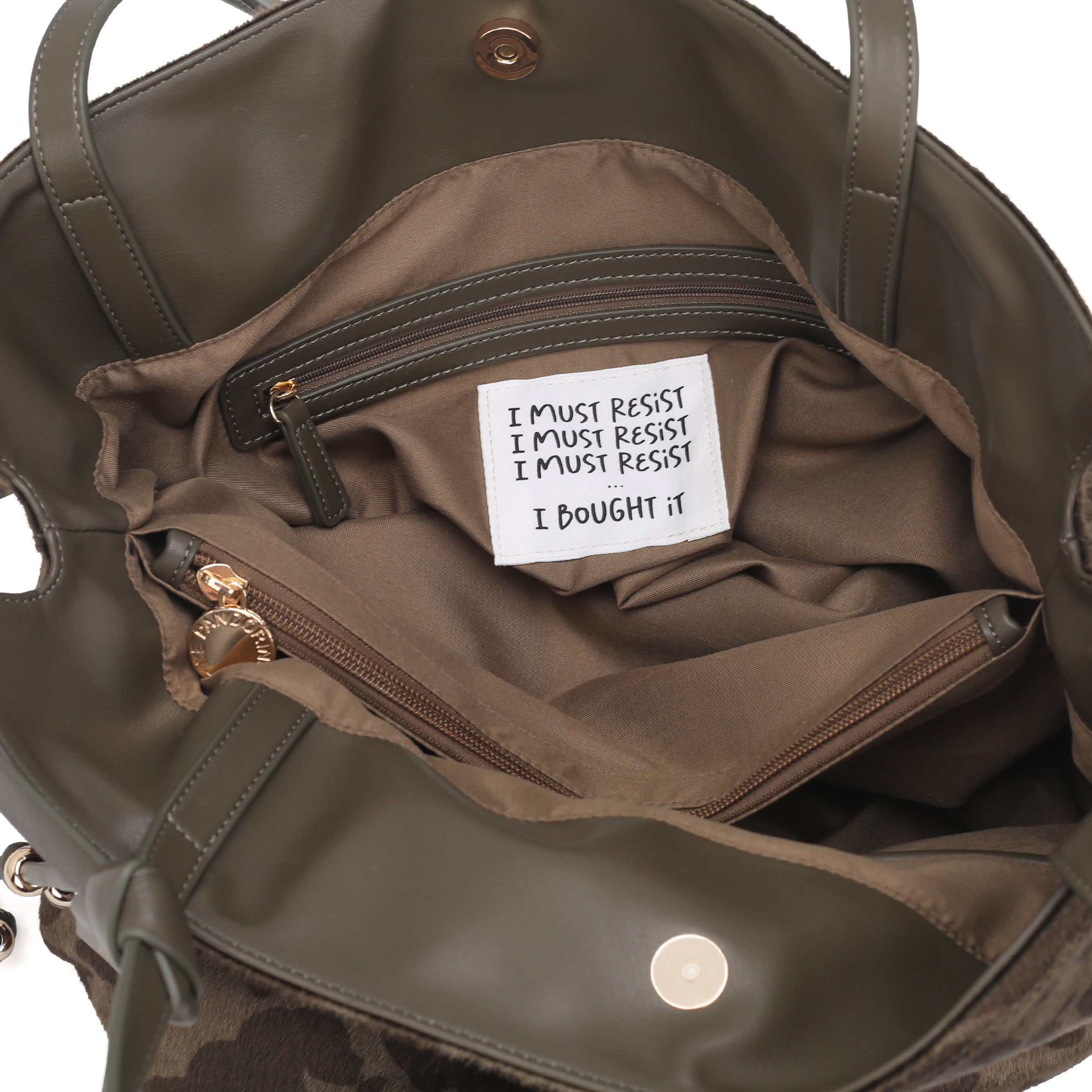 Shopping grande Amina colore mimetico - Borse Shopper | Le Pandorine