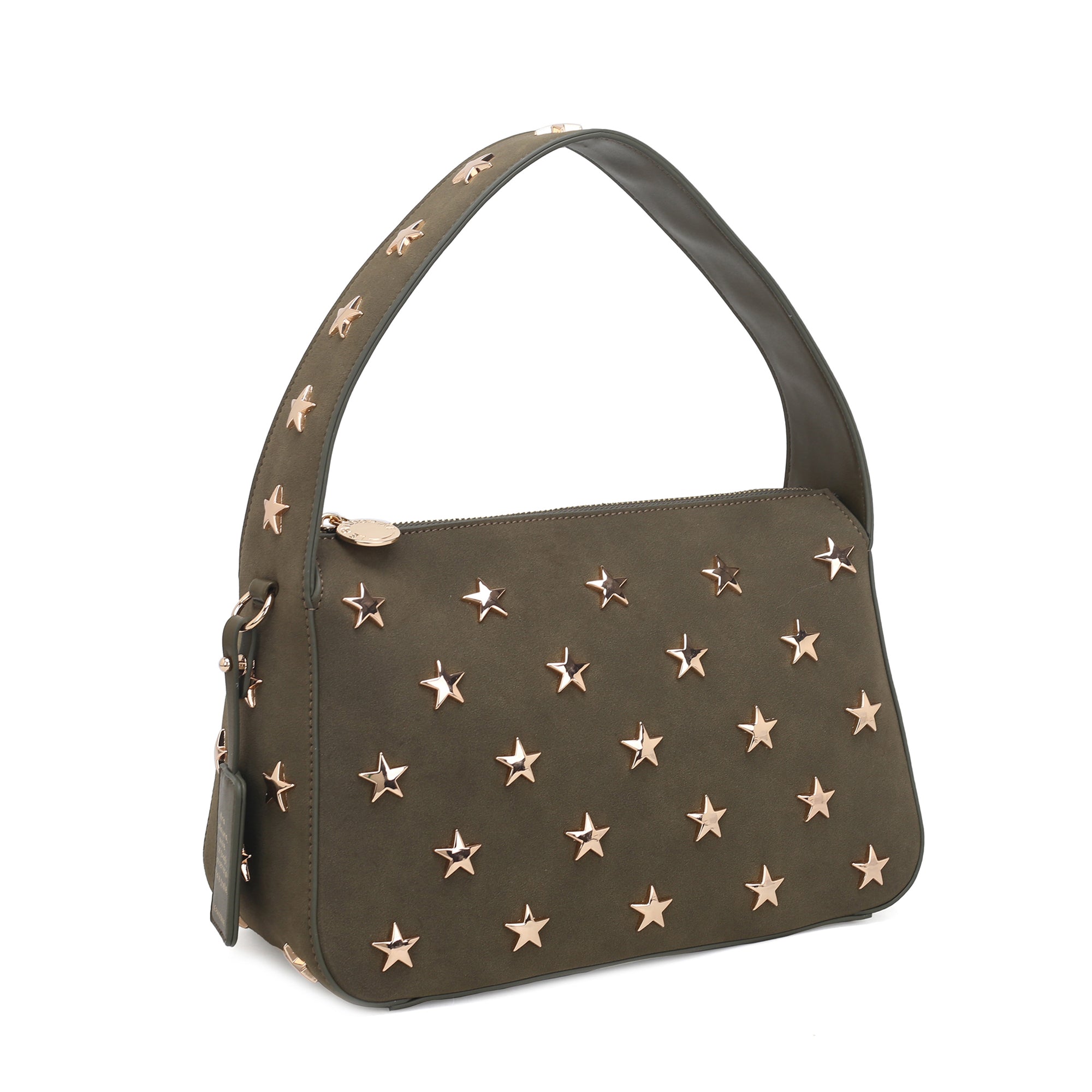 Borsa a spalla media Elena colore verde militare - Borse a Spalla Donna | Le Pandorine