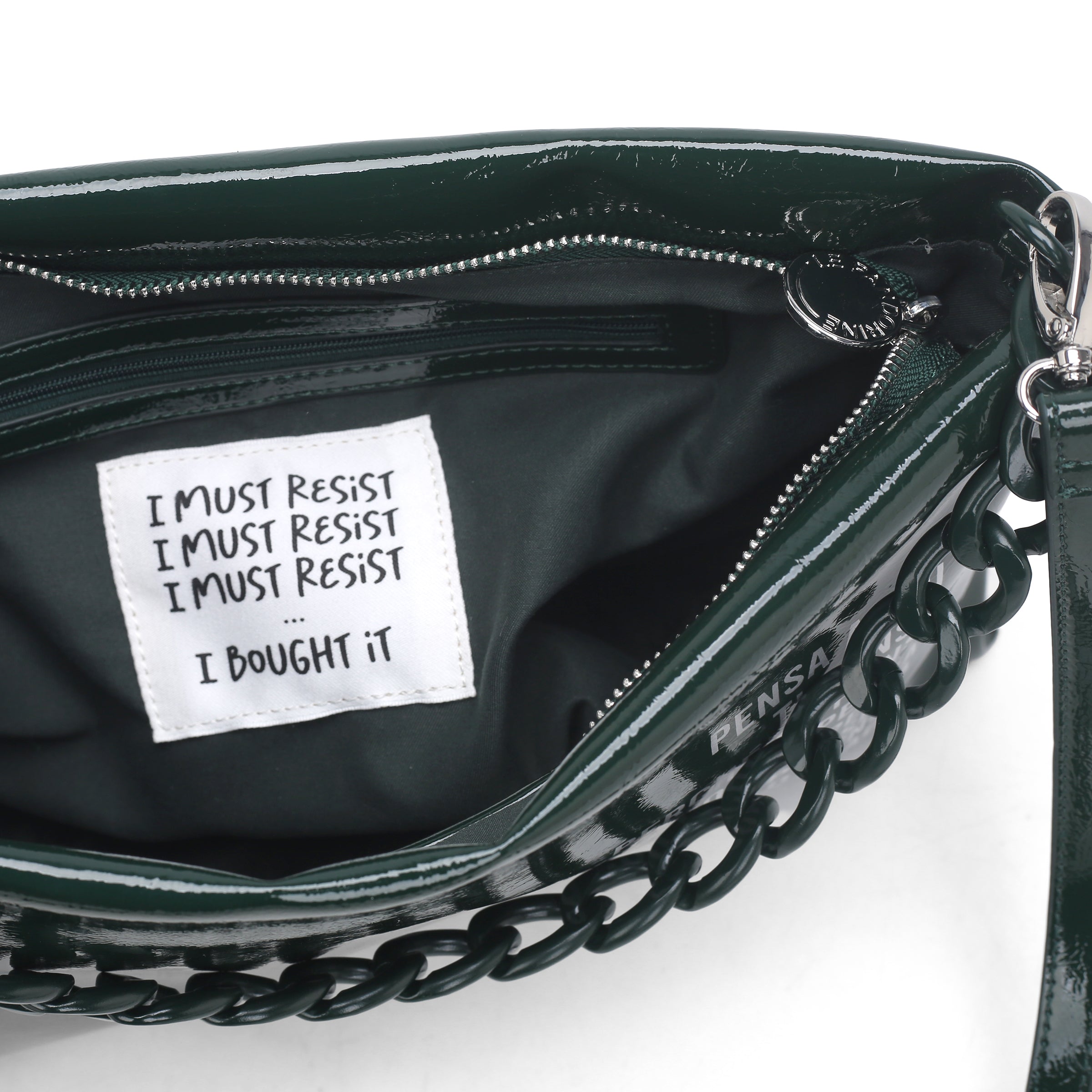 PF2516B23.C40 - Green malika medium clutch - GREEN | Le Pandorine