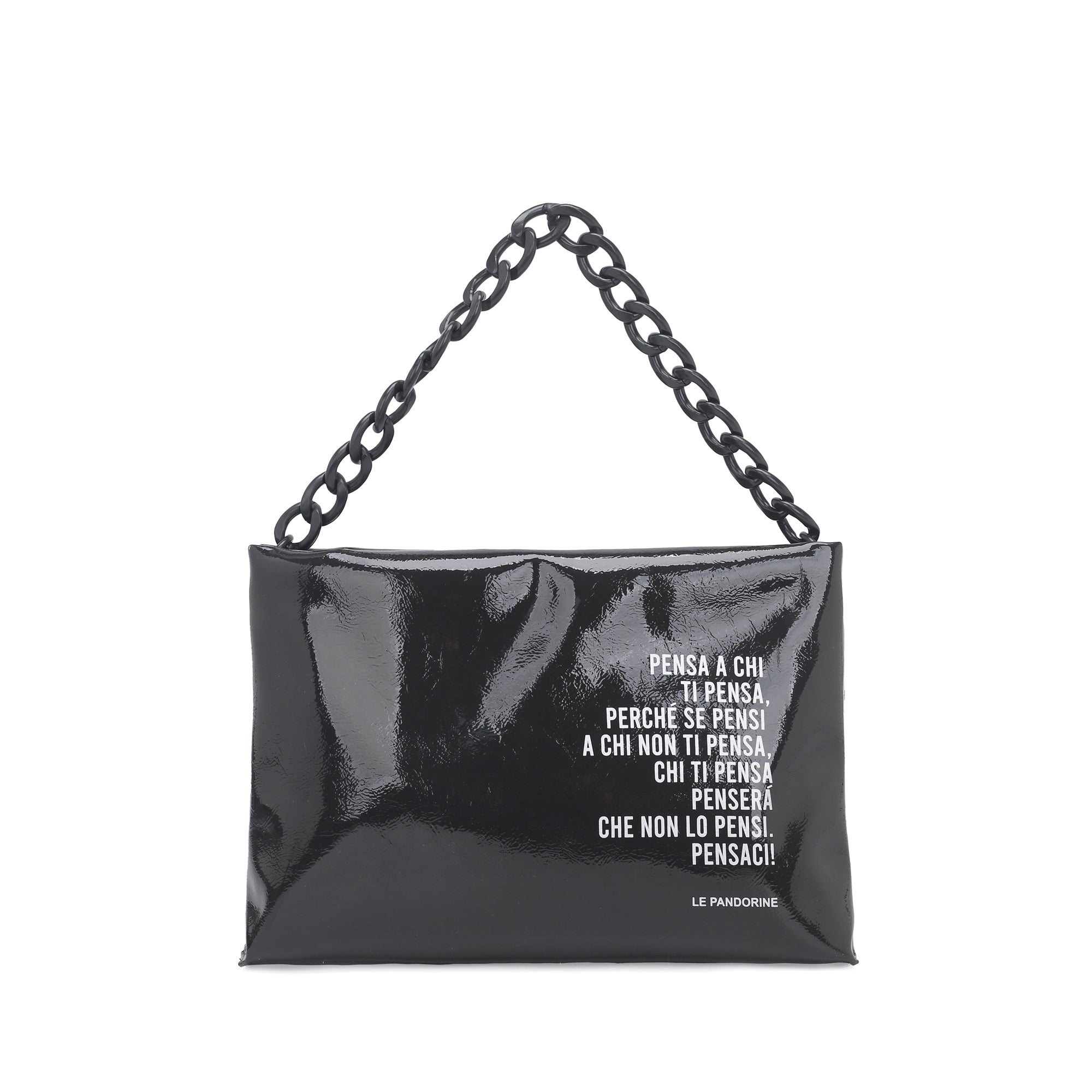 PF2516B23.C74 - Dark grey malika medium clutch - GREY | Le Pandorine