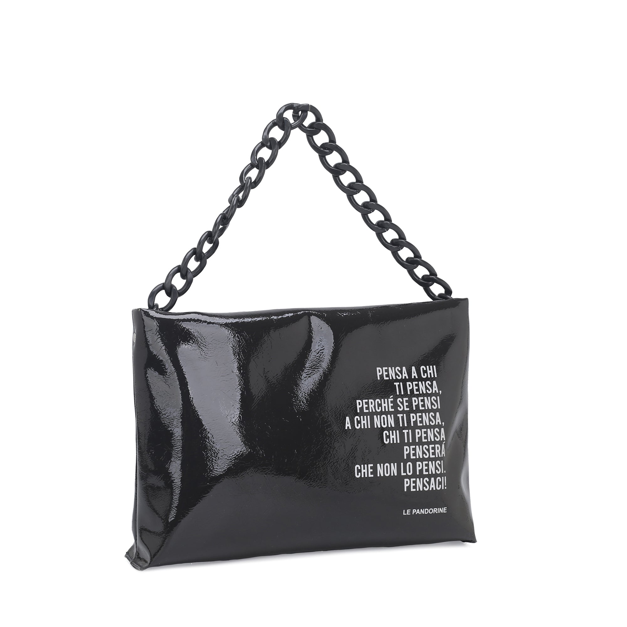 PF2516B23.C74 - Dark grey malika medium clutch - GREY | Le Pandorine