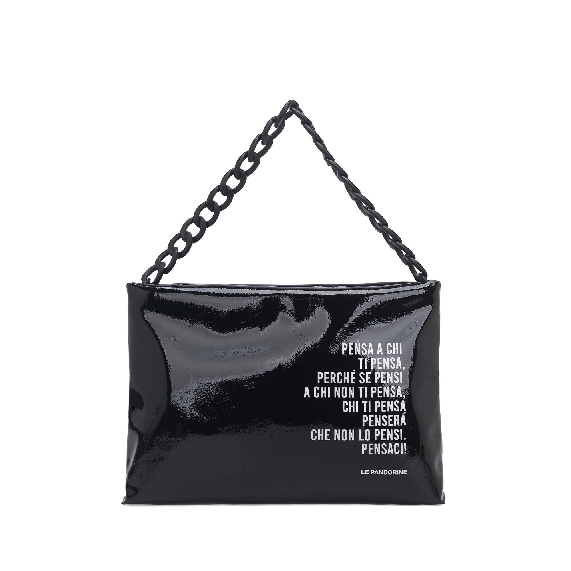 PF2516B23.C99 - Black malika medium clutch - BLACK | Le Pandorine