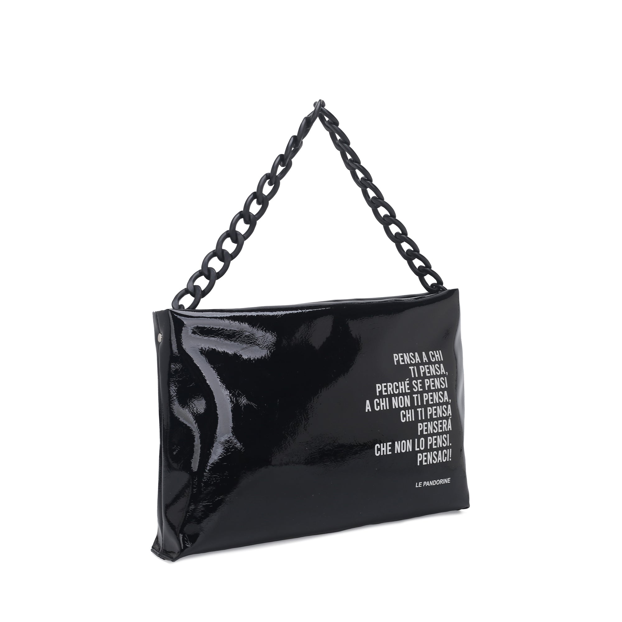 PF2516B23.C99 - Black malika medium clutch - BLACK | Le Pandorine