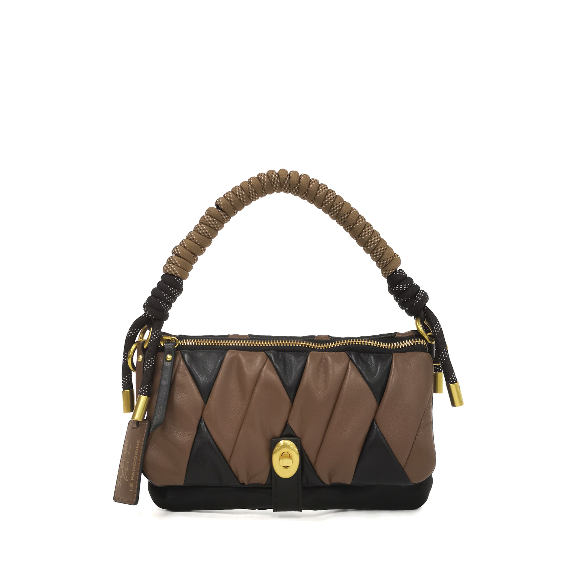 PF2518B12.C99 - Black arlecchino double clutch - BLACK | Le Pandorine