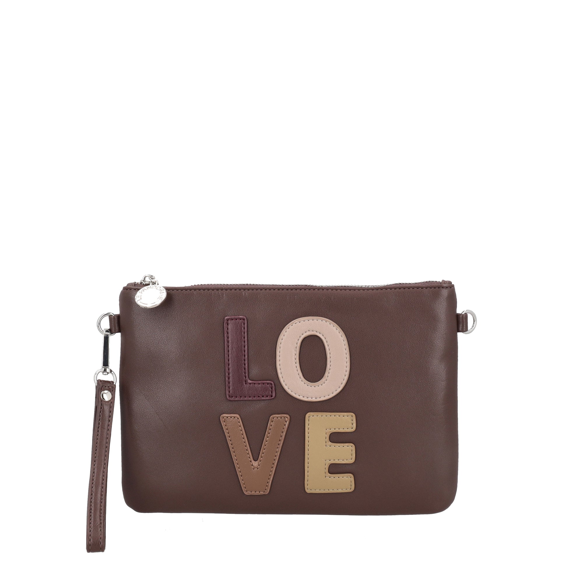 PF2523B71.C60 - Dark brown gabry small clutch - BROWN | Le Pandorine
