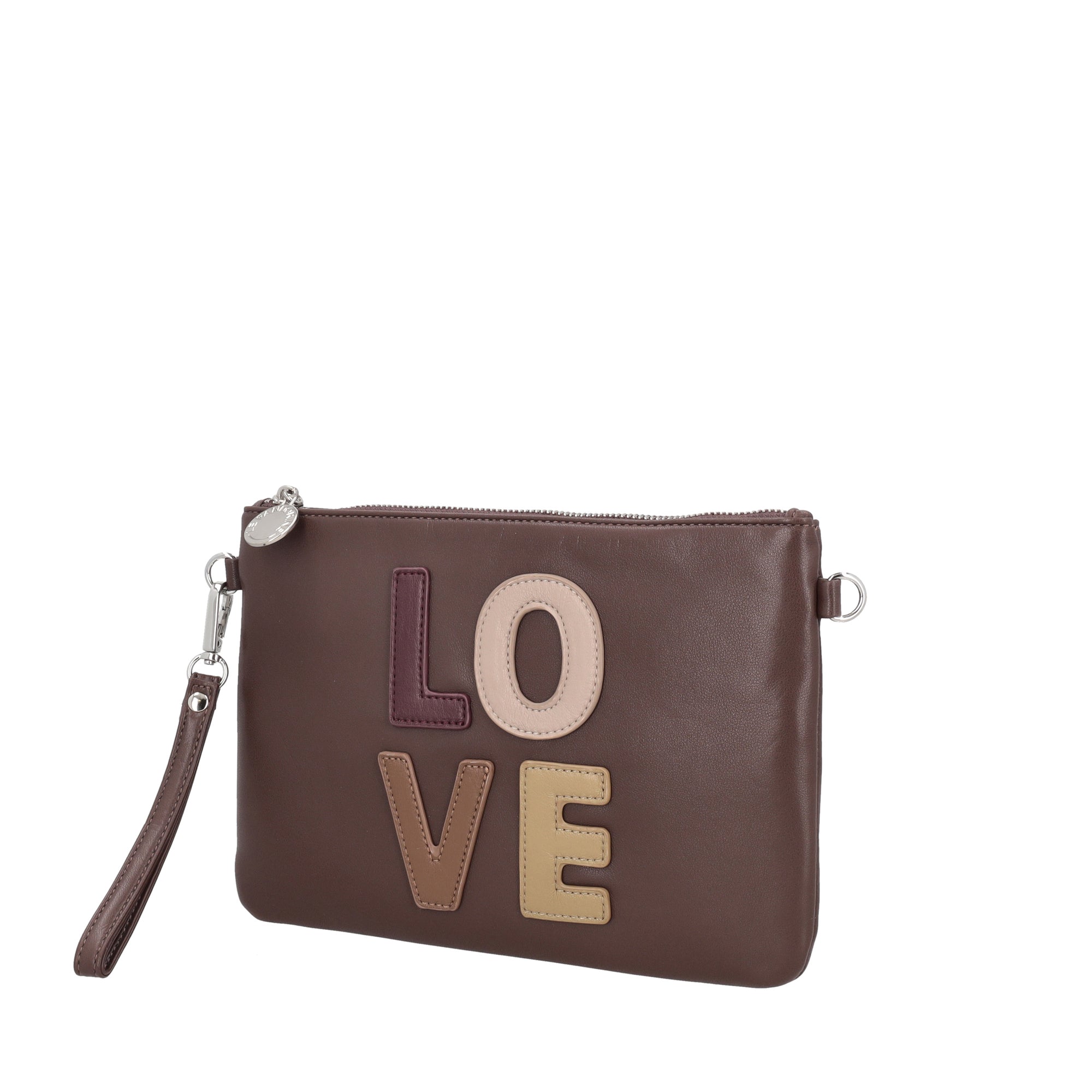 PF2523B71.C60 - Dark brown gabry small clutch - BROWN | Le Pandorine
