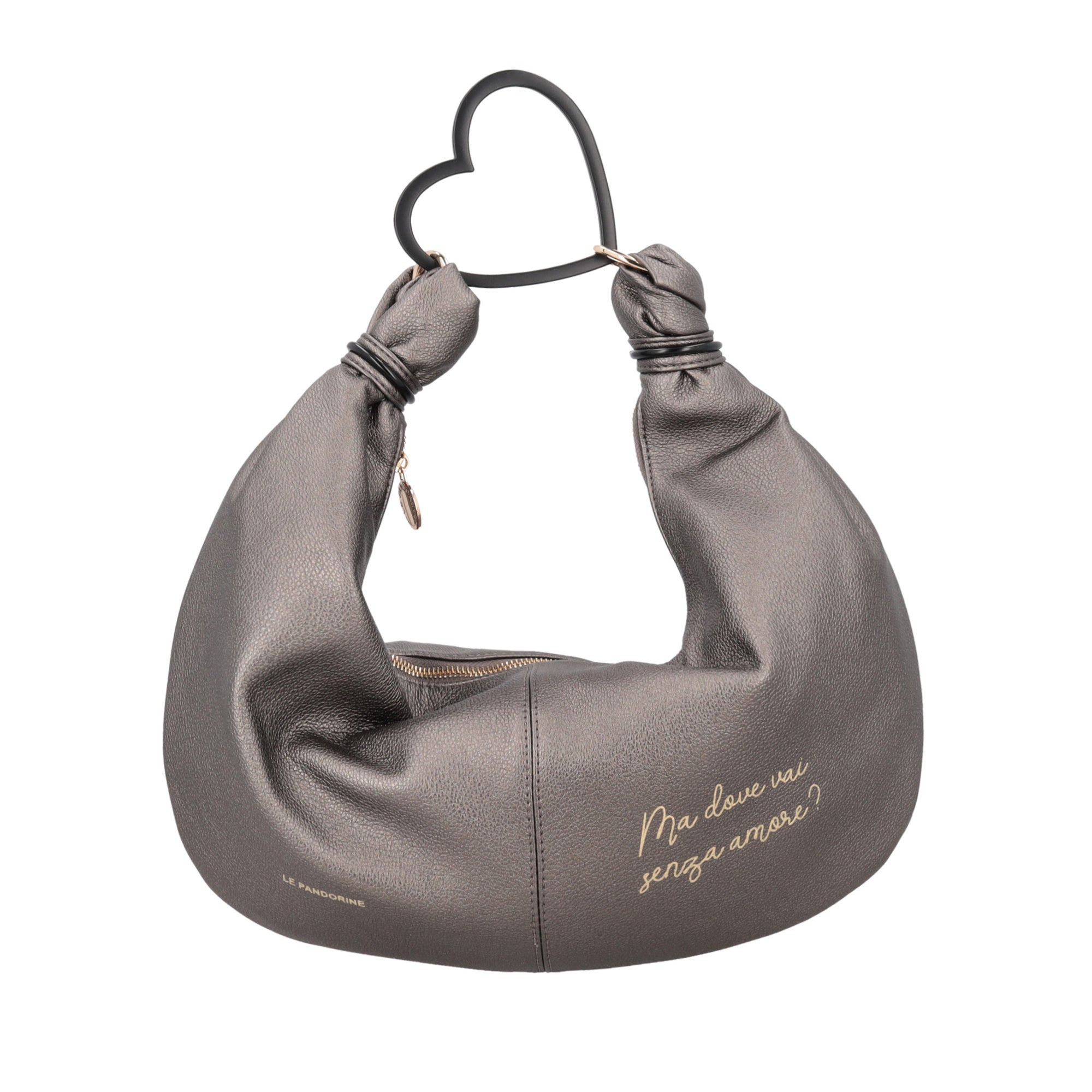 Gun metal amore handbag - Women's Handbags | Le Pandorine