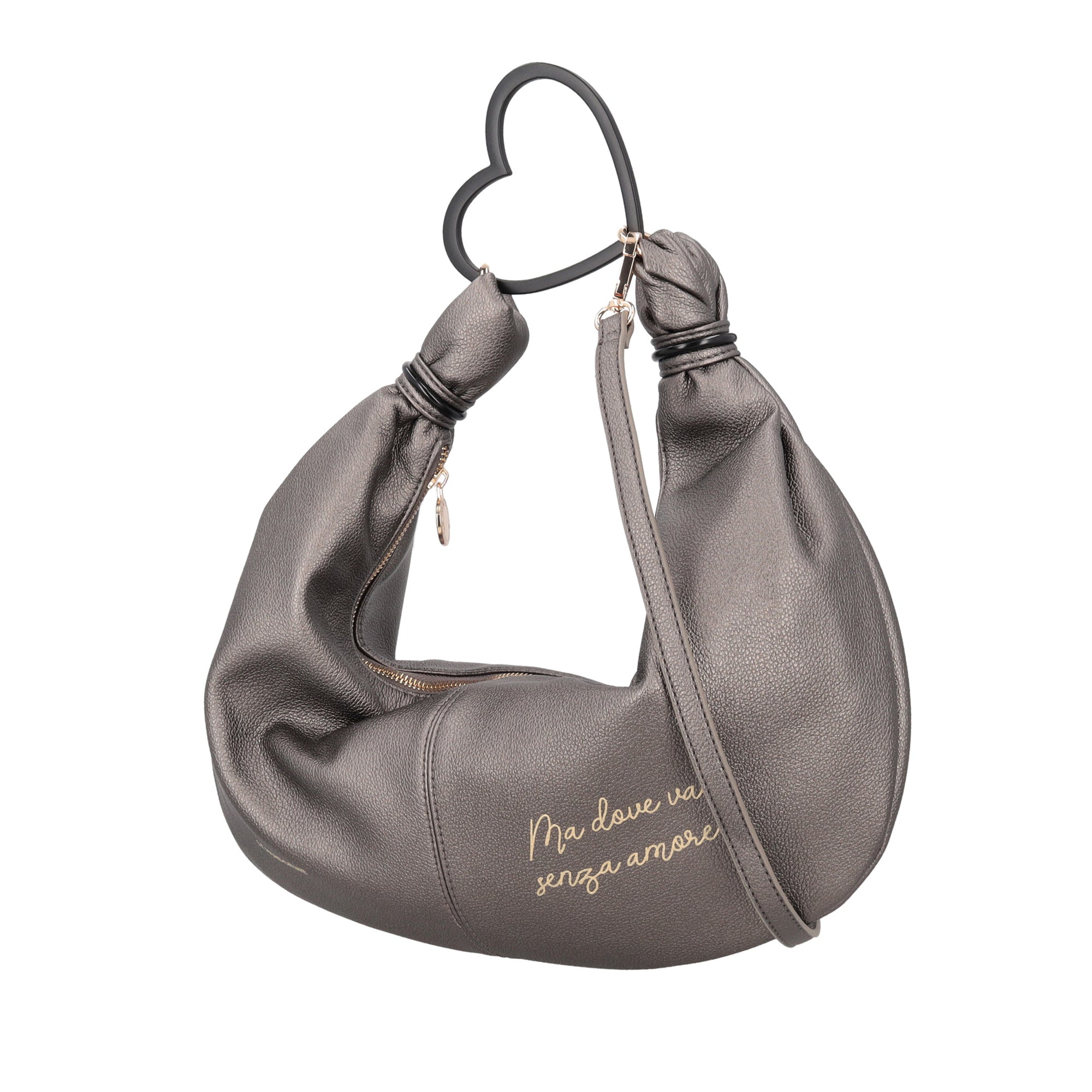 Gun metal amore handbag - Women's Handbags | Le Pandorine