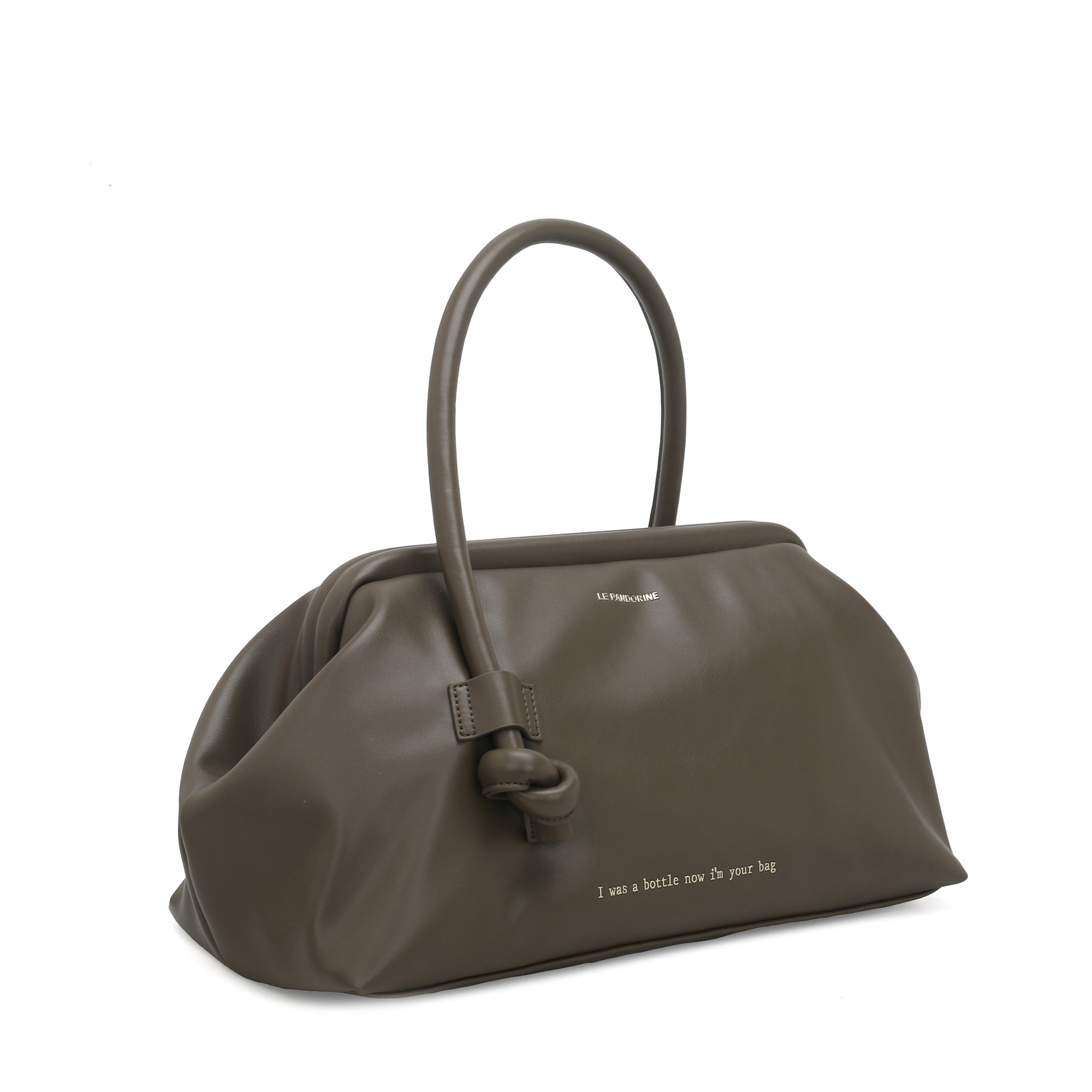 Borsa a mano grande Bottle Maxi colore verde militare - Borse a Spalla Donna | Le Pandorine