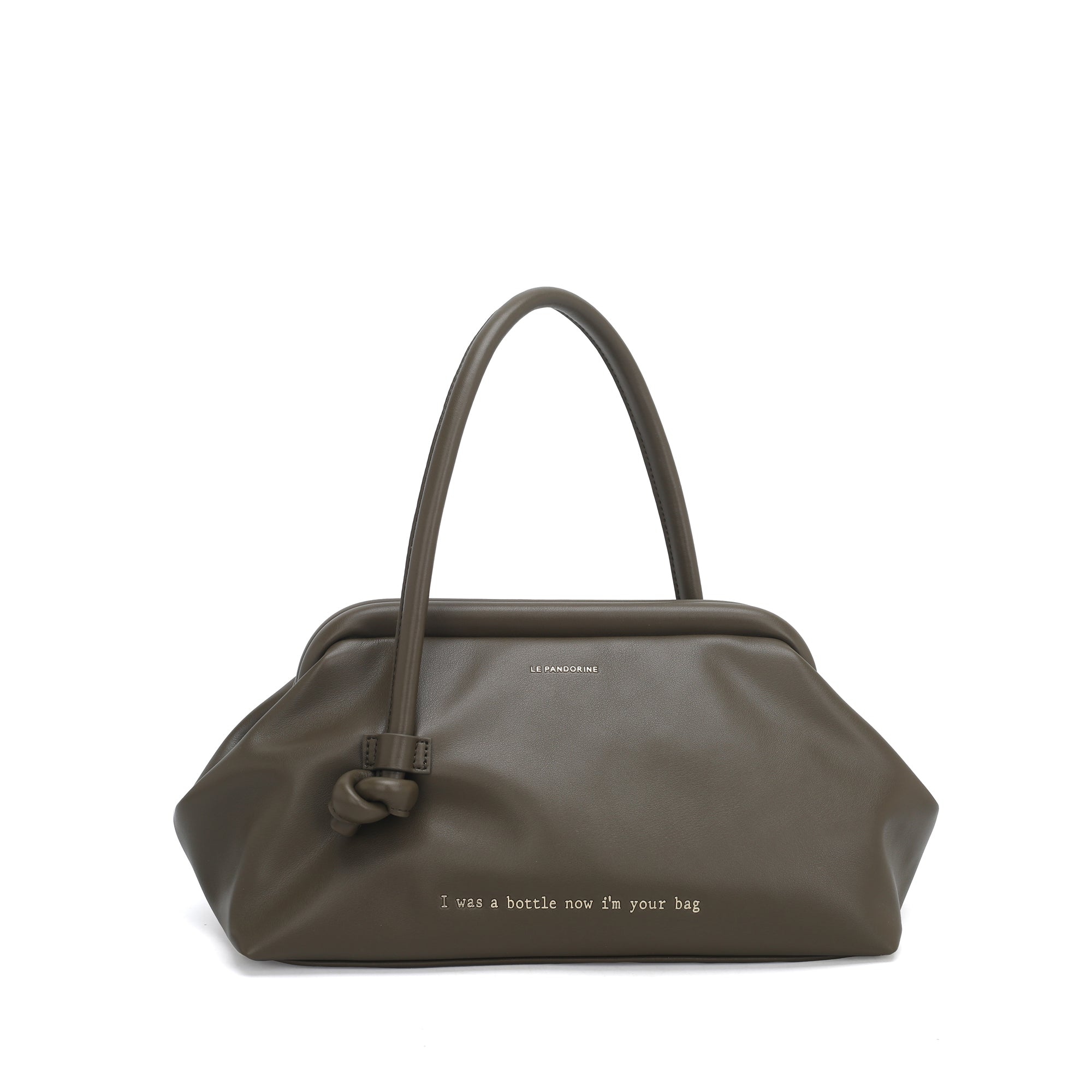 Borsa a mano media Bottle colore verde militare | Le Pandorine