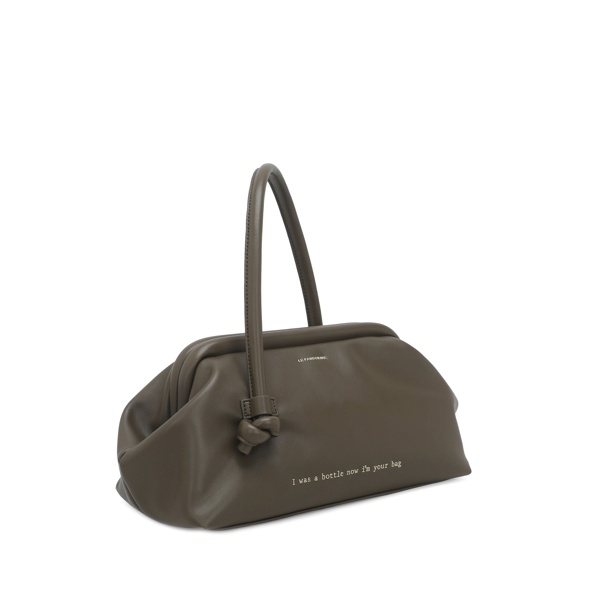 Borsa a mano media Bottle colore verde militare | Le Pandorine