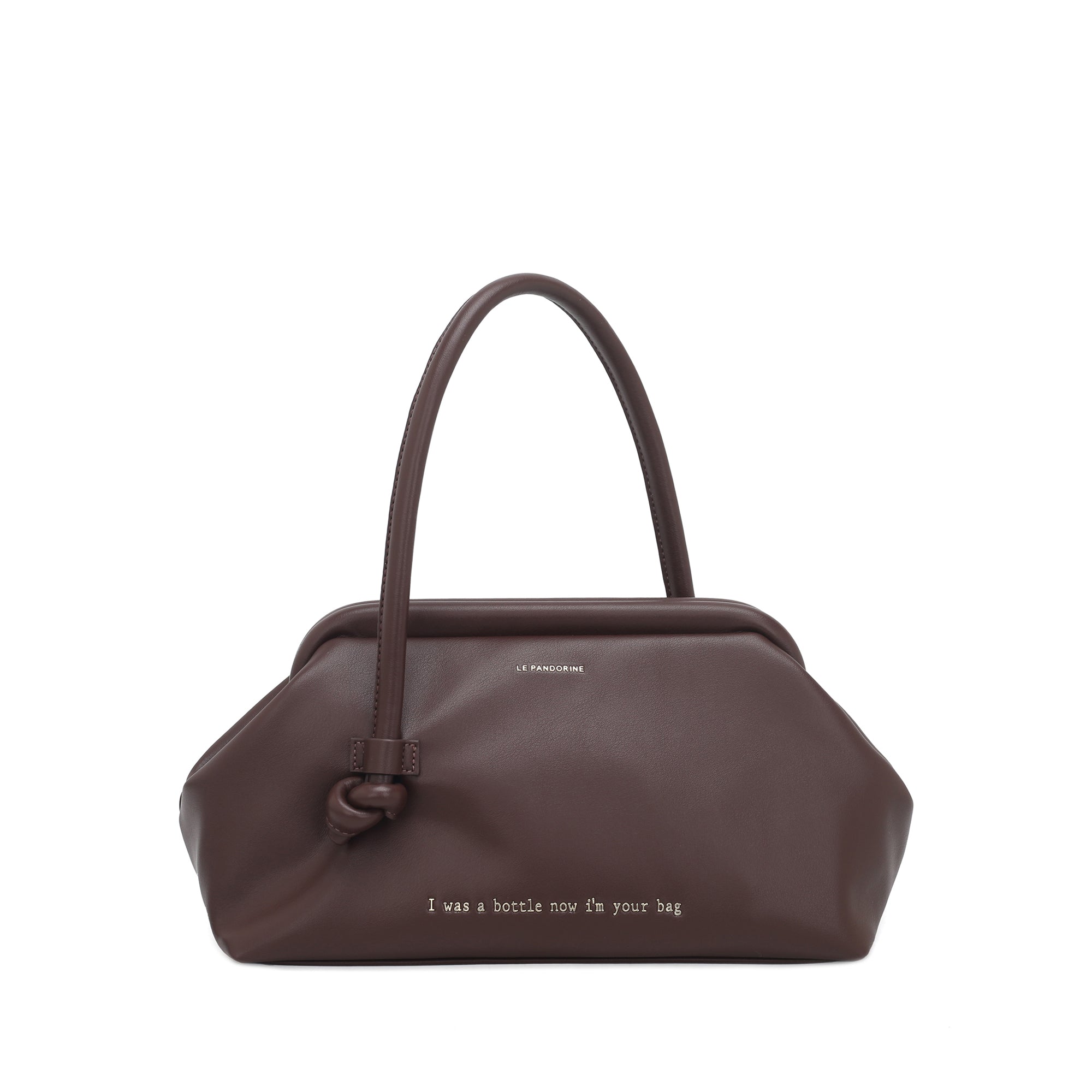 Borsa a mano media Bottle colore testa di moro | Le Pandorine