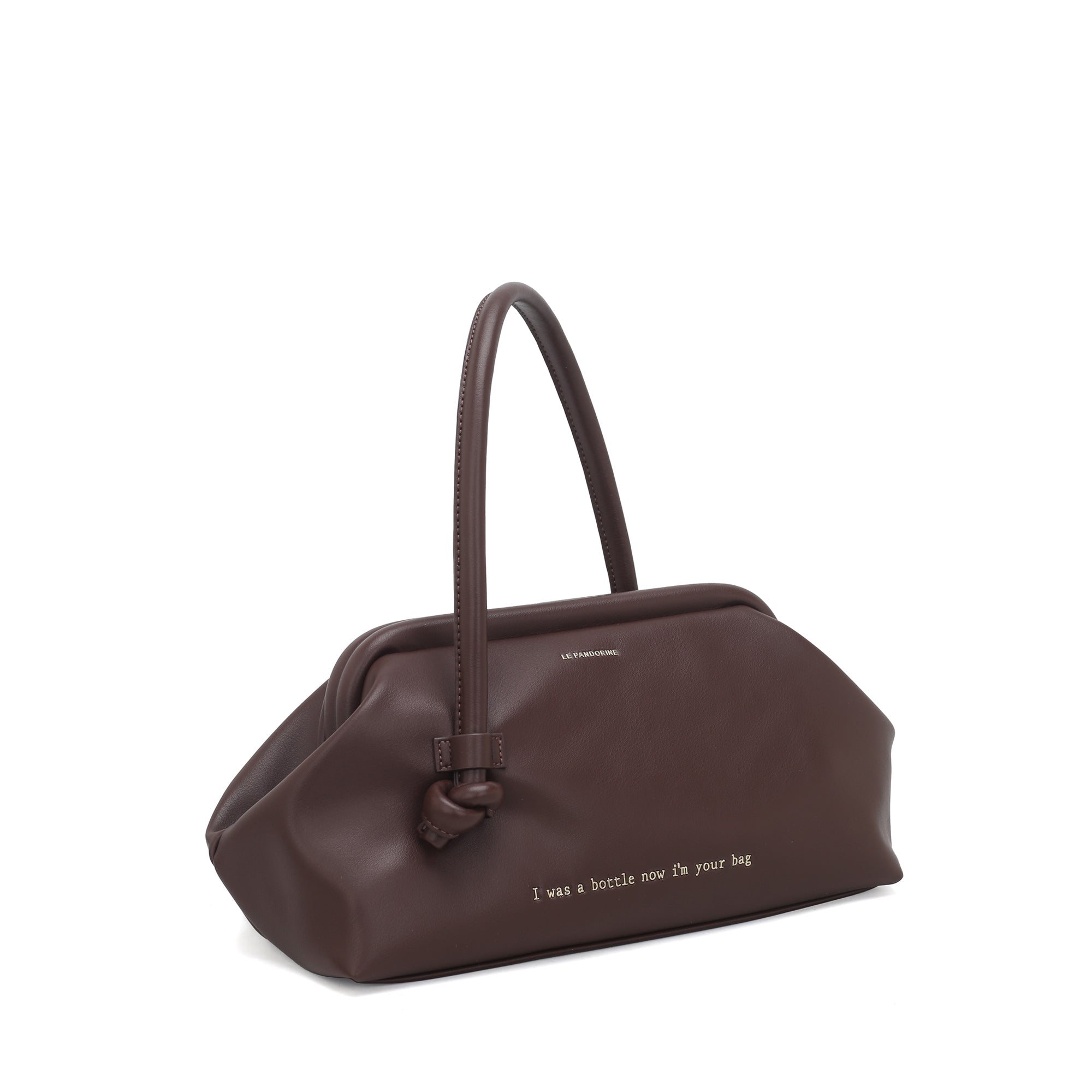 Borsa a mano media Bottle colore testa di moro | Le Pandorine