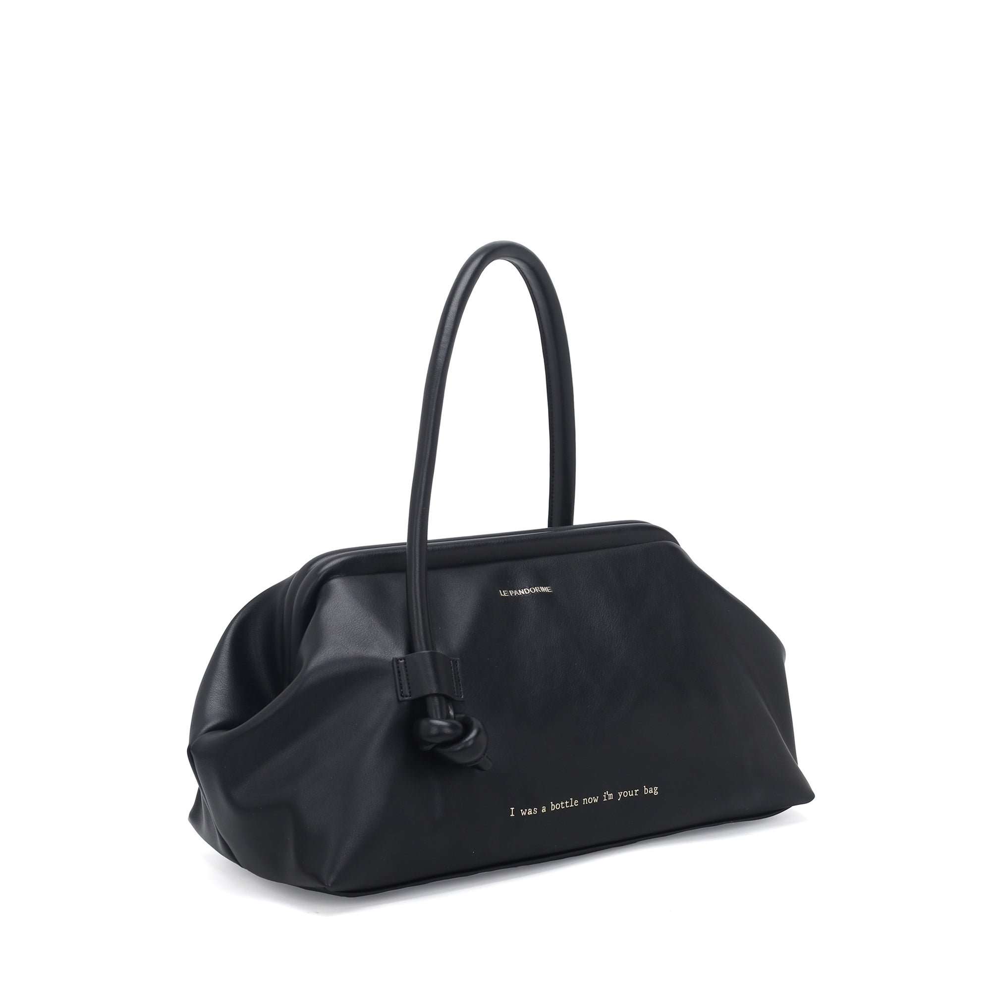 Borsa a mano media Bottle colore nero | Le Pandorine