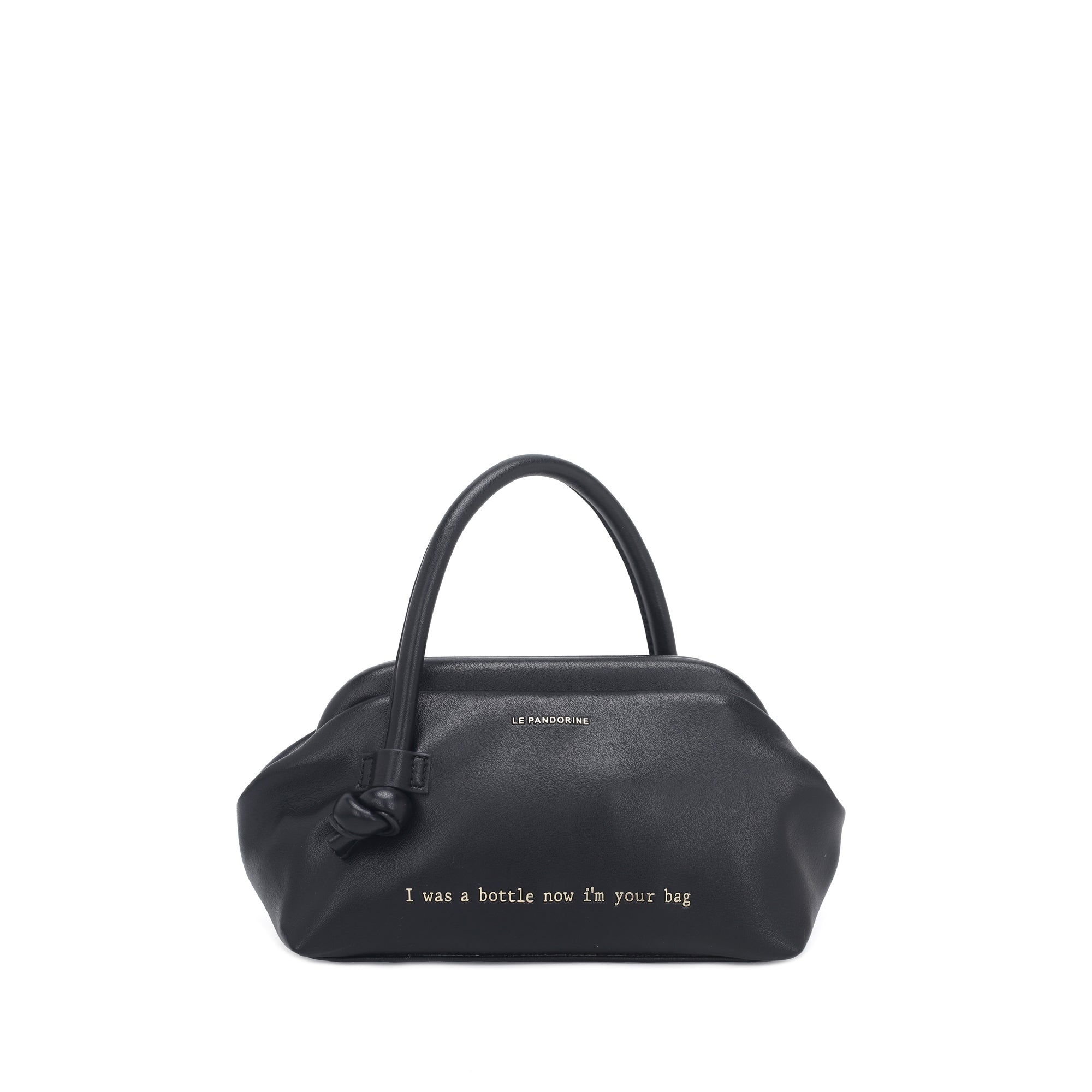 Borsa a mano piccola Bottle colore nero | Le Pandorine
