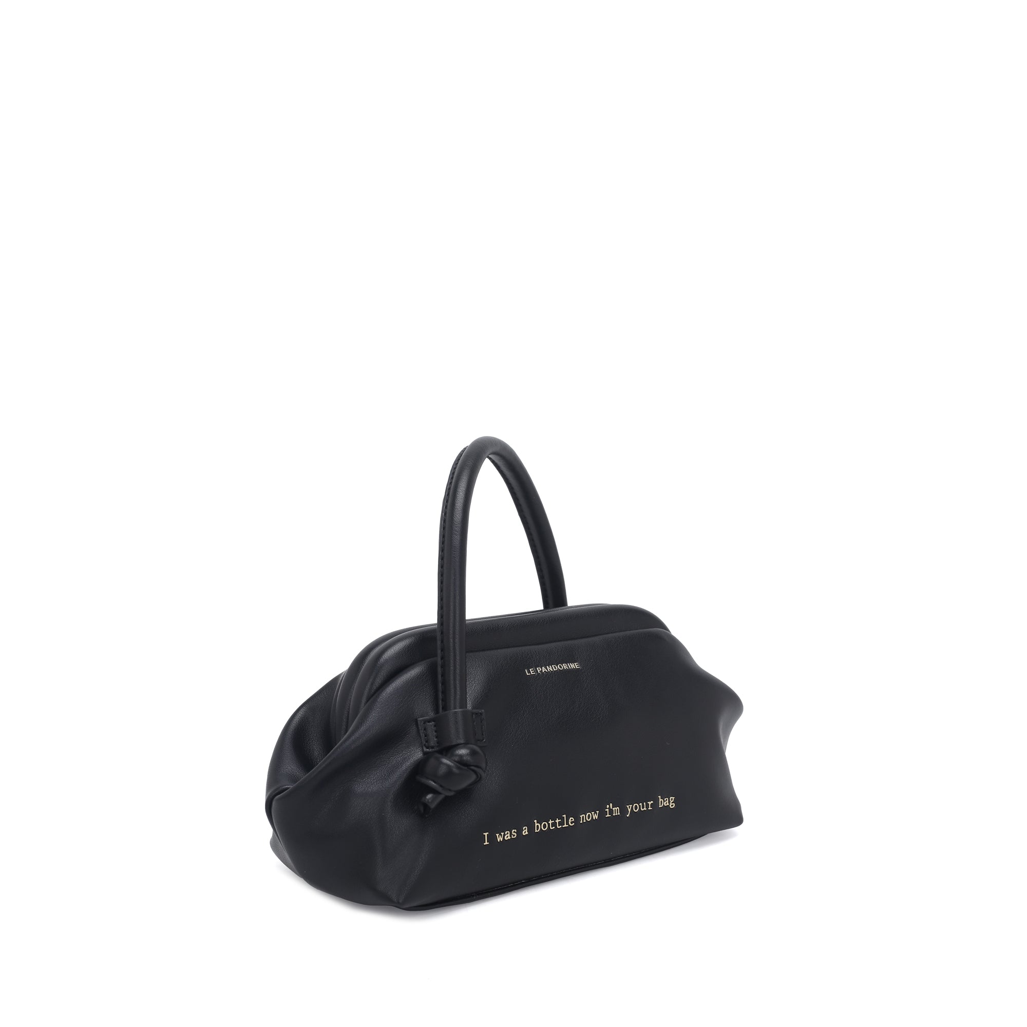 Borsa a mano piccola Bottle colore nero | Le Pandorine