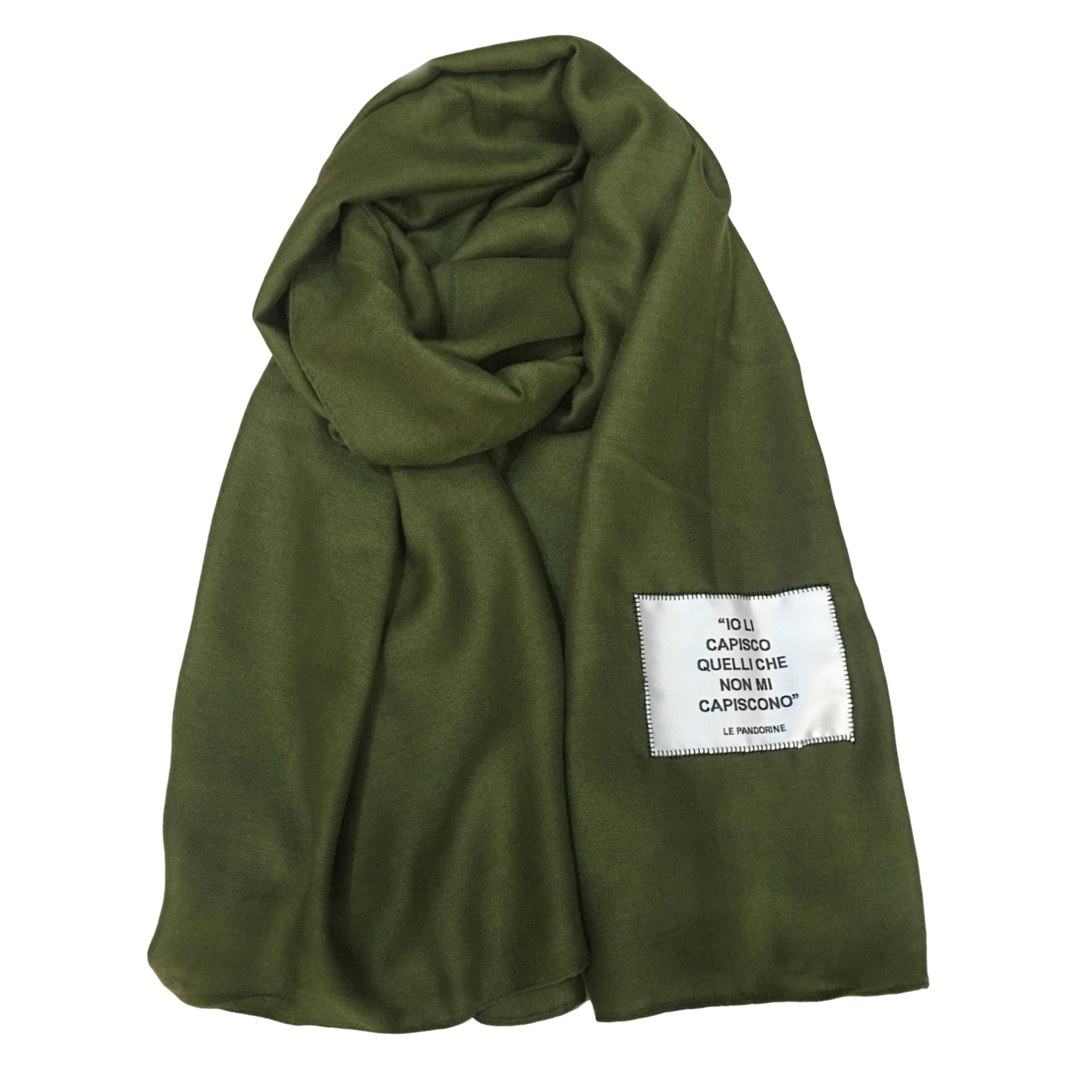 Sciarpa 90x180 Aria colore verde | Le Pandorine