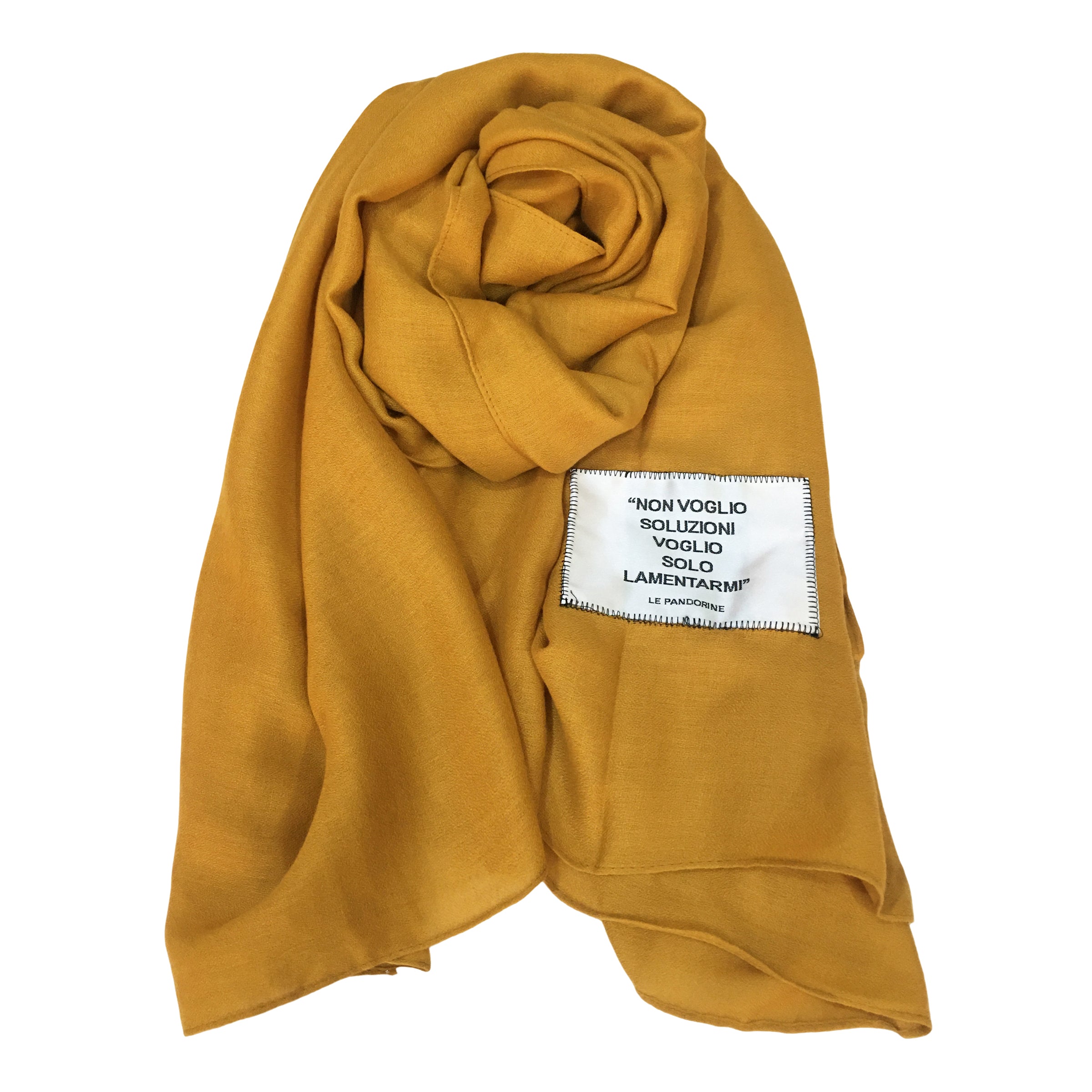 Sciarpa 90x180 Aria colore senape - GIALLO | Le Pandorine