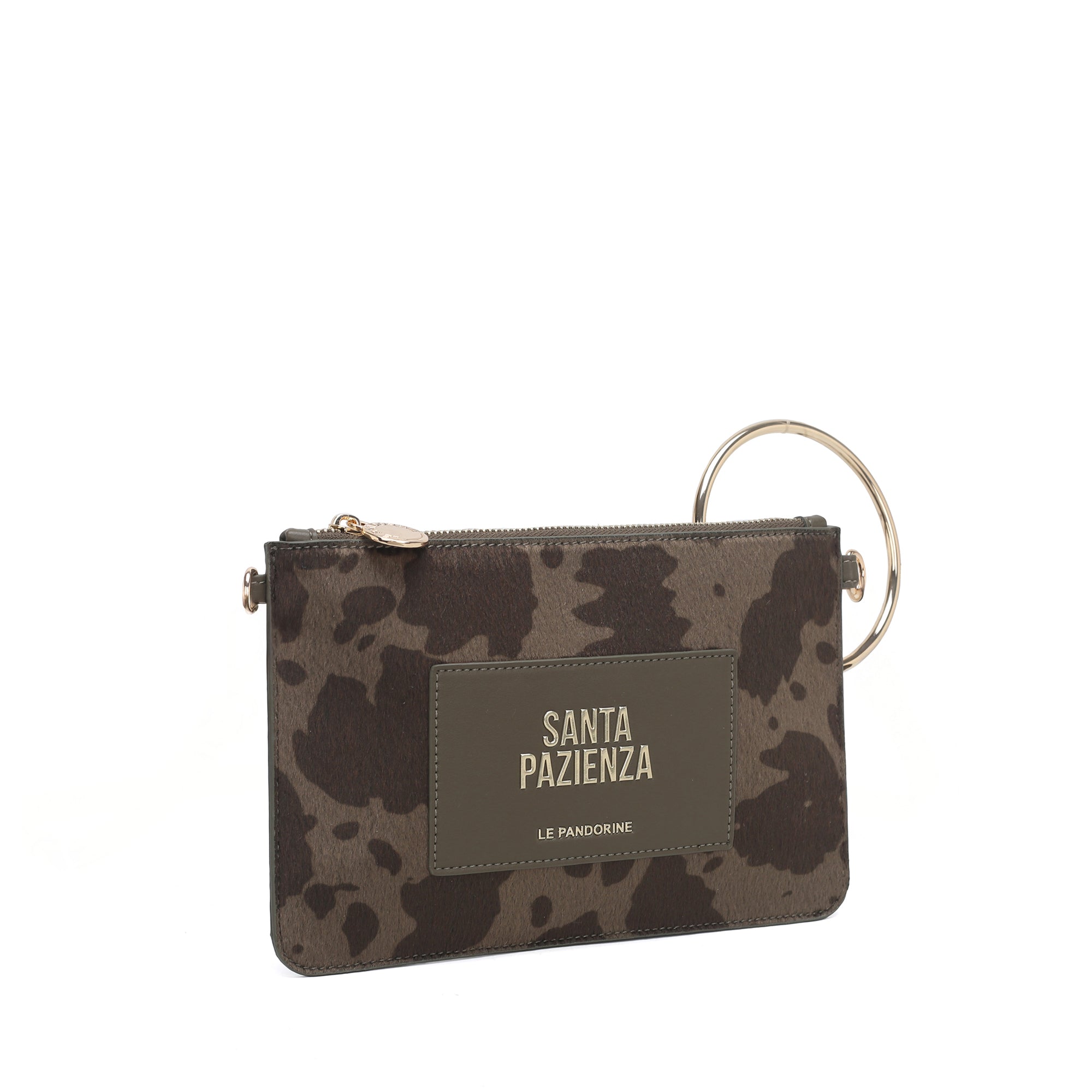 PF254B565.C45 - Camouflage rachel small clutch - GREEN | Le Pandorine