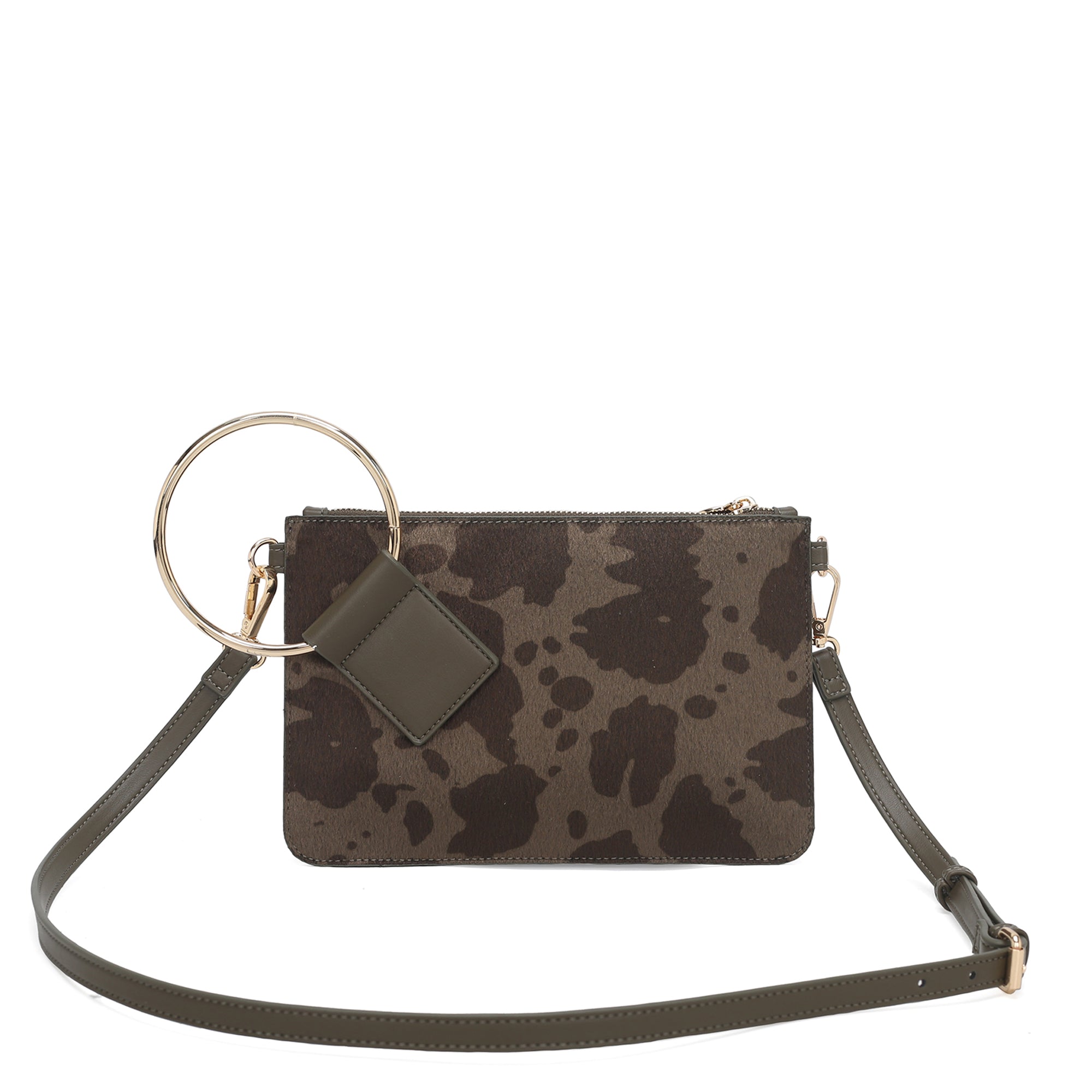 PF254B565.C45 - Camouflage rachel small clutch - GREEN | Le Pandorine