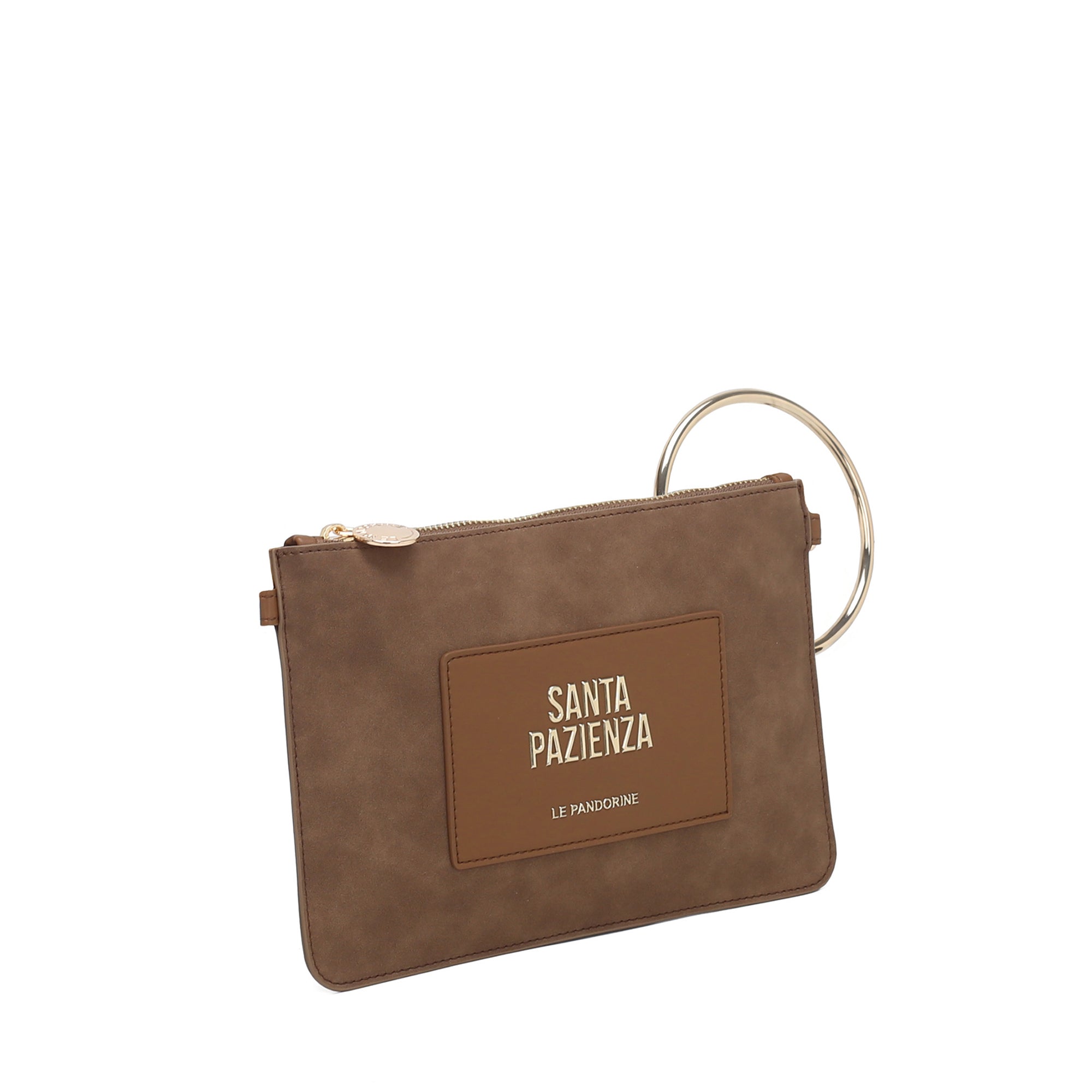 Legno rachel small pochette - BROWN | Le Pandorine