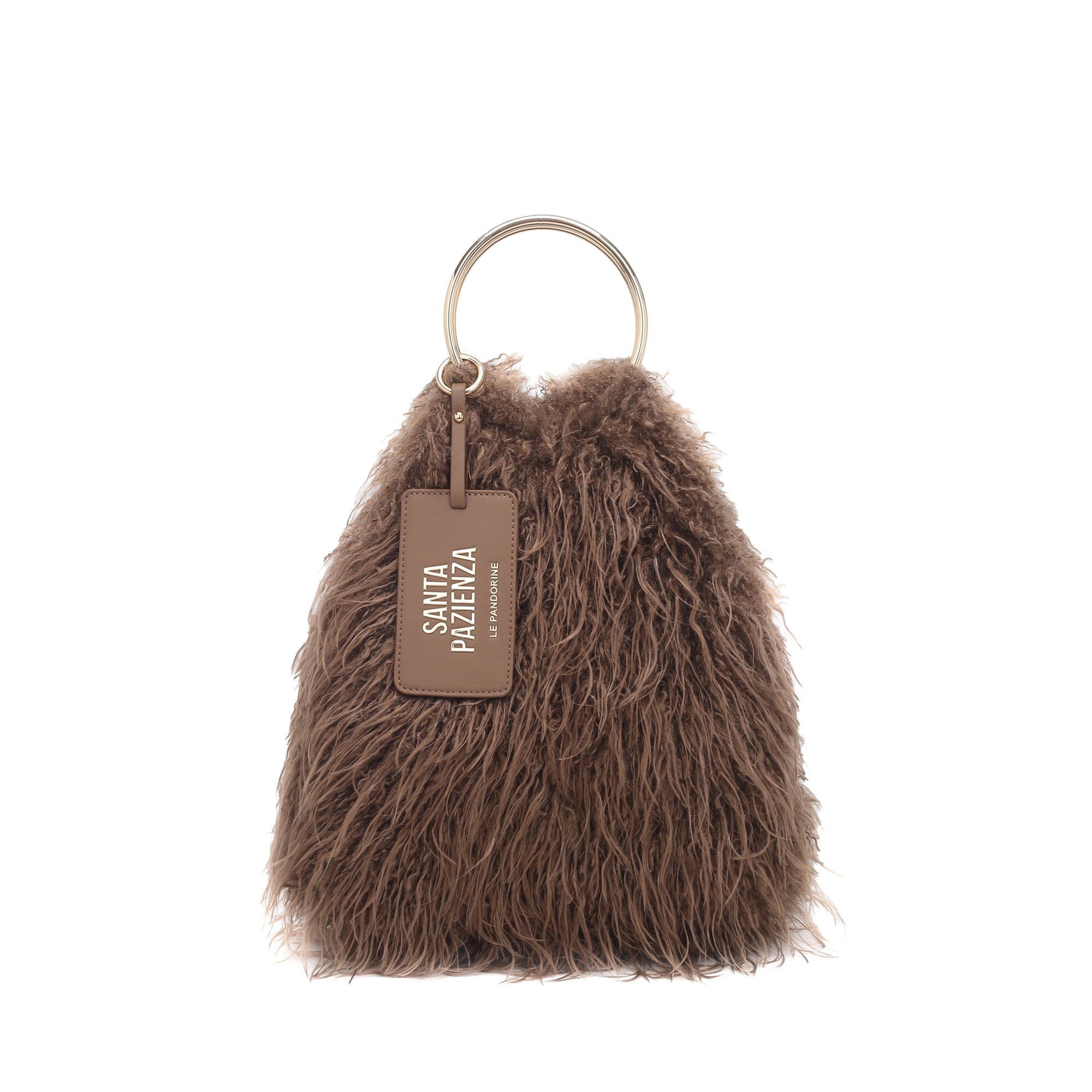 Legno rachel small pochette - BROWN | Le Pandorine