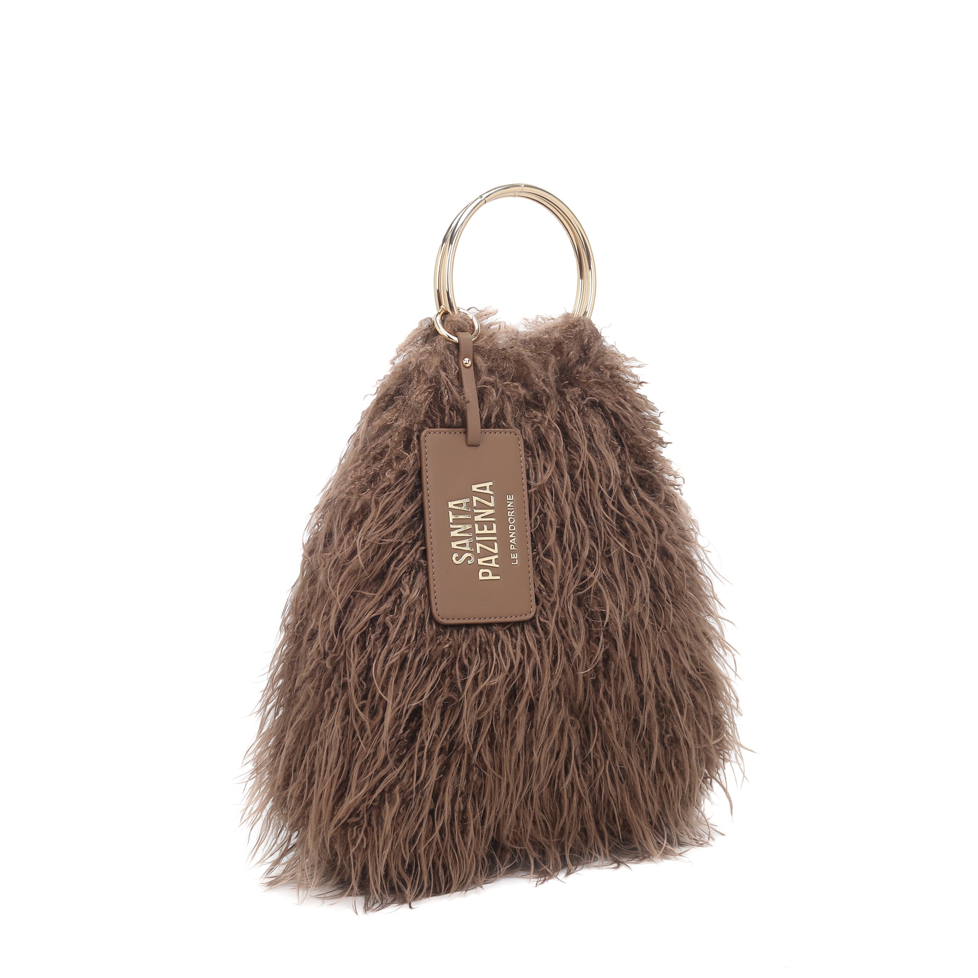 Legno rachel small pochette - BROWN | Le Pandorine