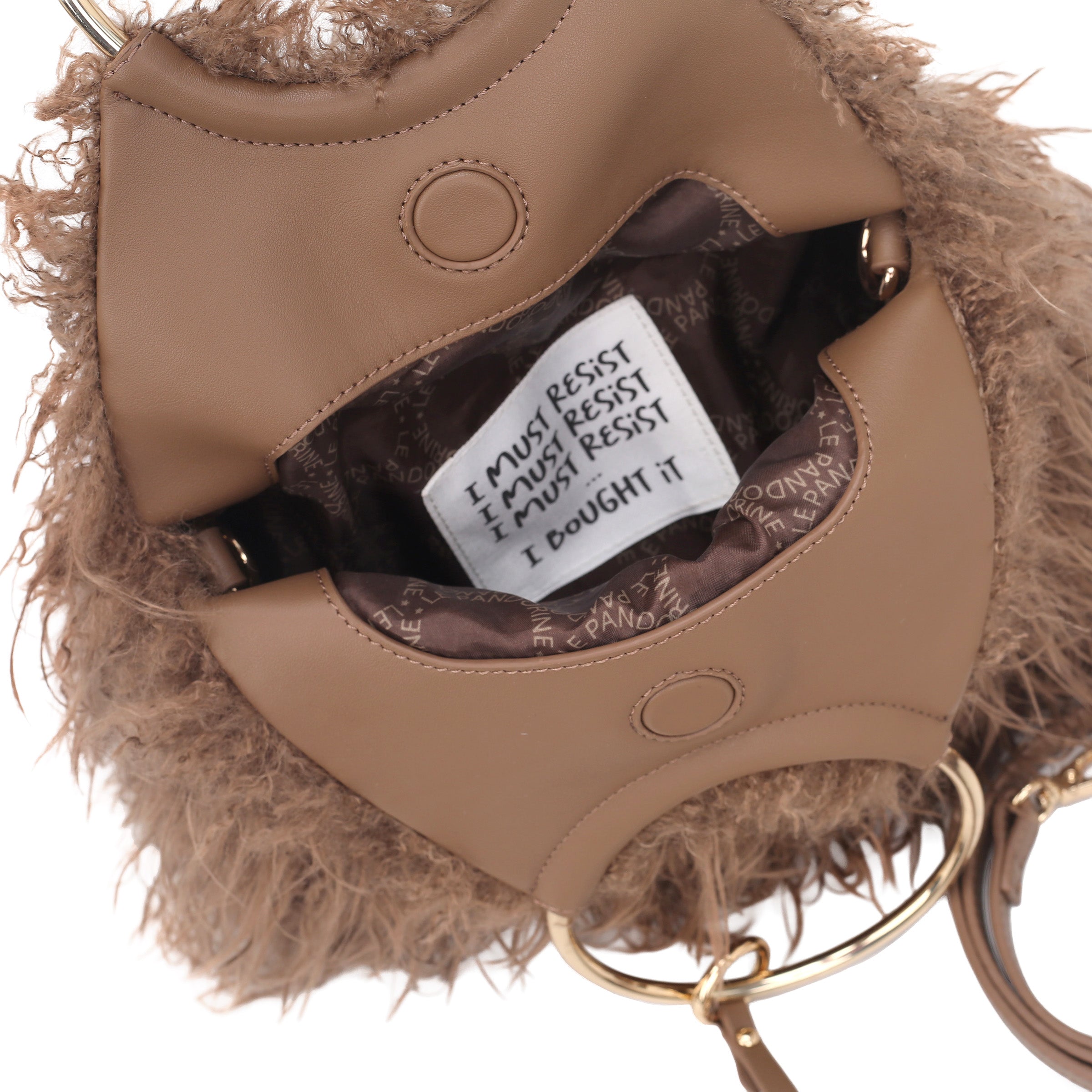 Legno rachel small pochette - BROWN | Le Pandorine