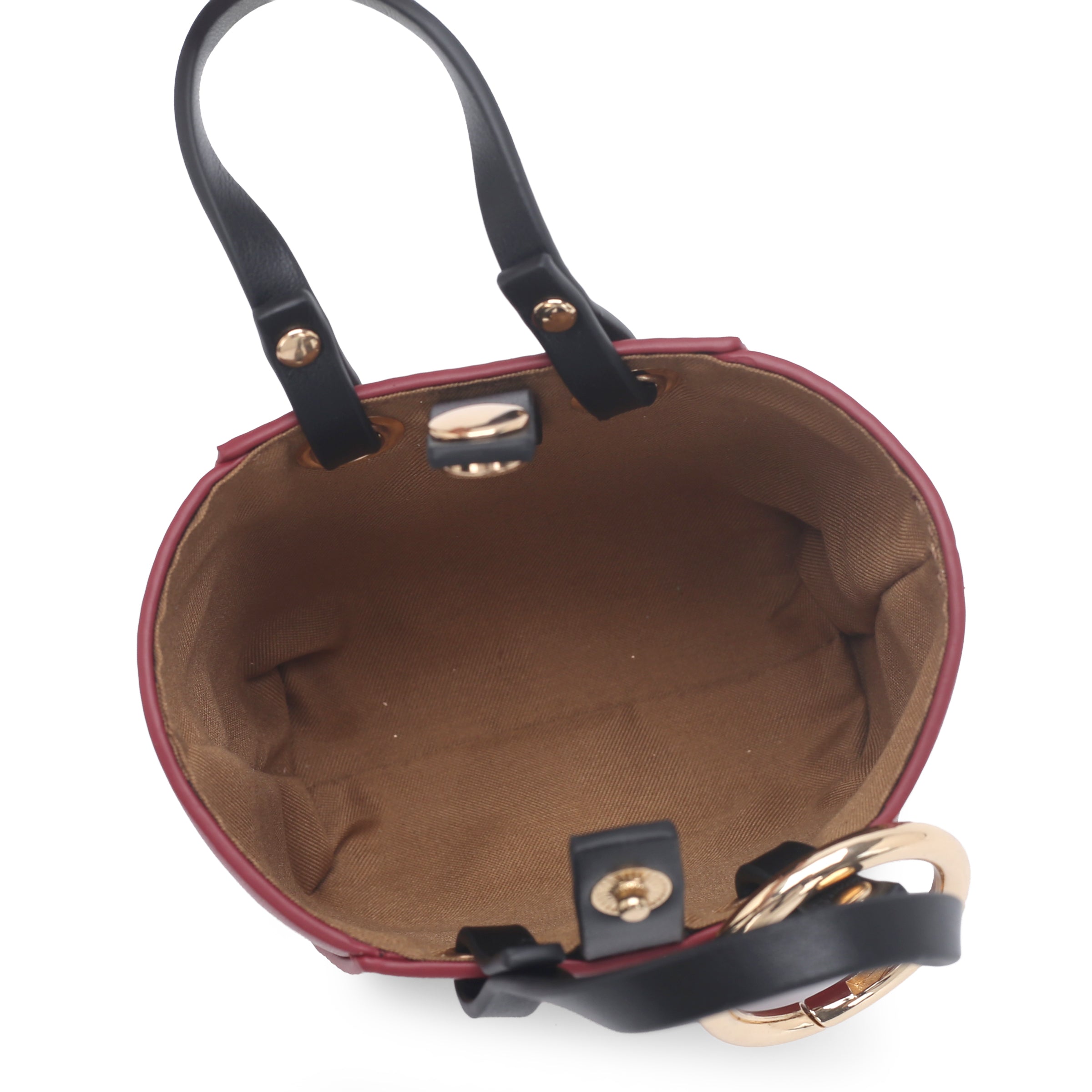 Portachiavi mini borsa Little P colore bordeaux | Le Pandorine
