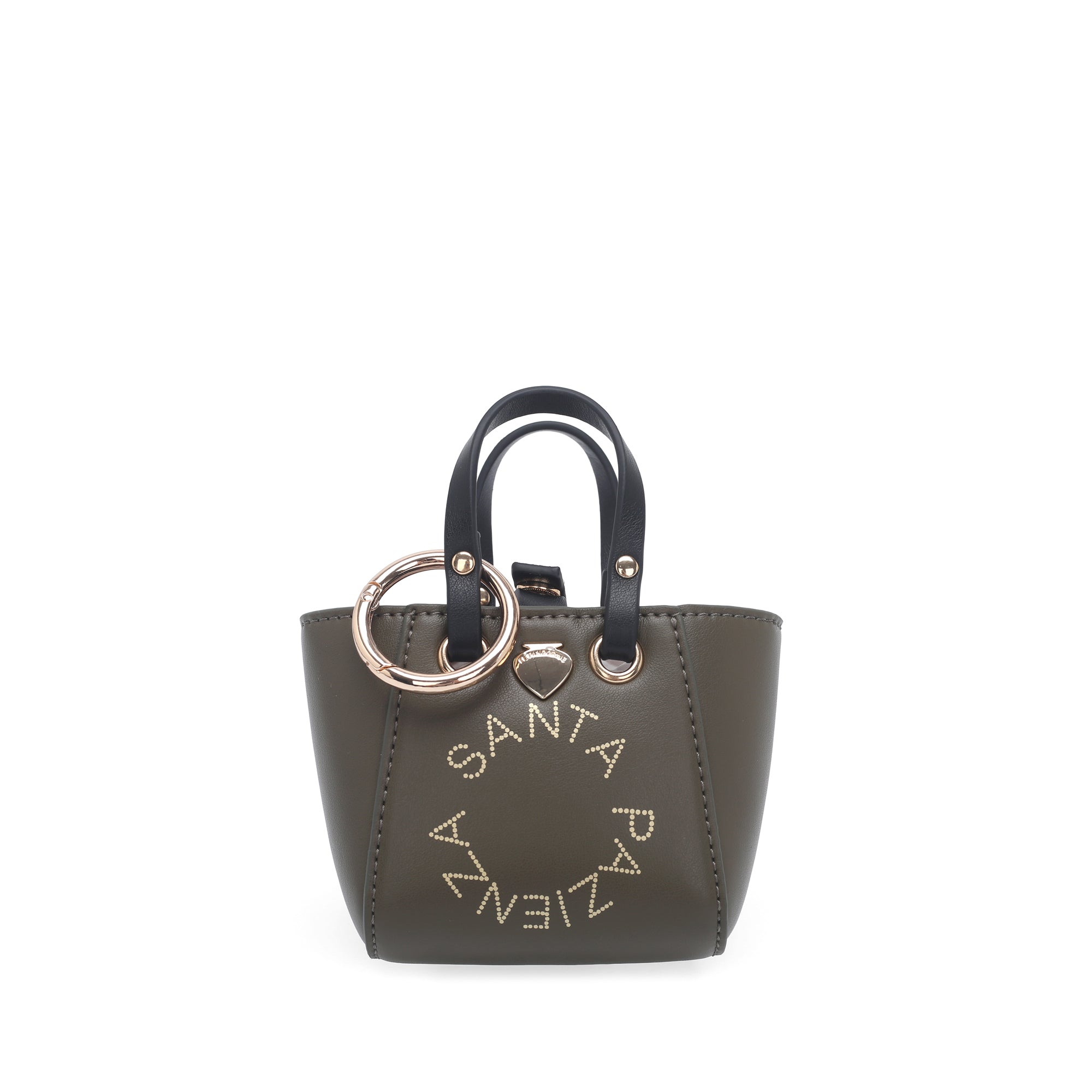 Portachiavi mini borsa Little P colore verde militare | Le Pandorine