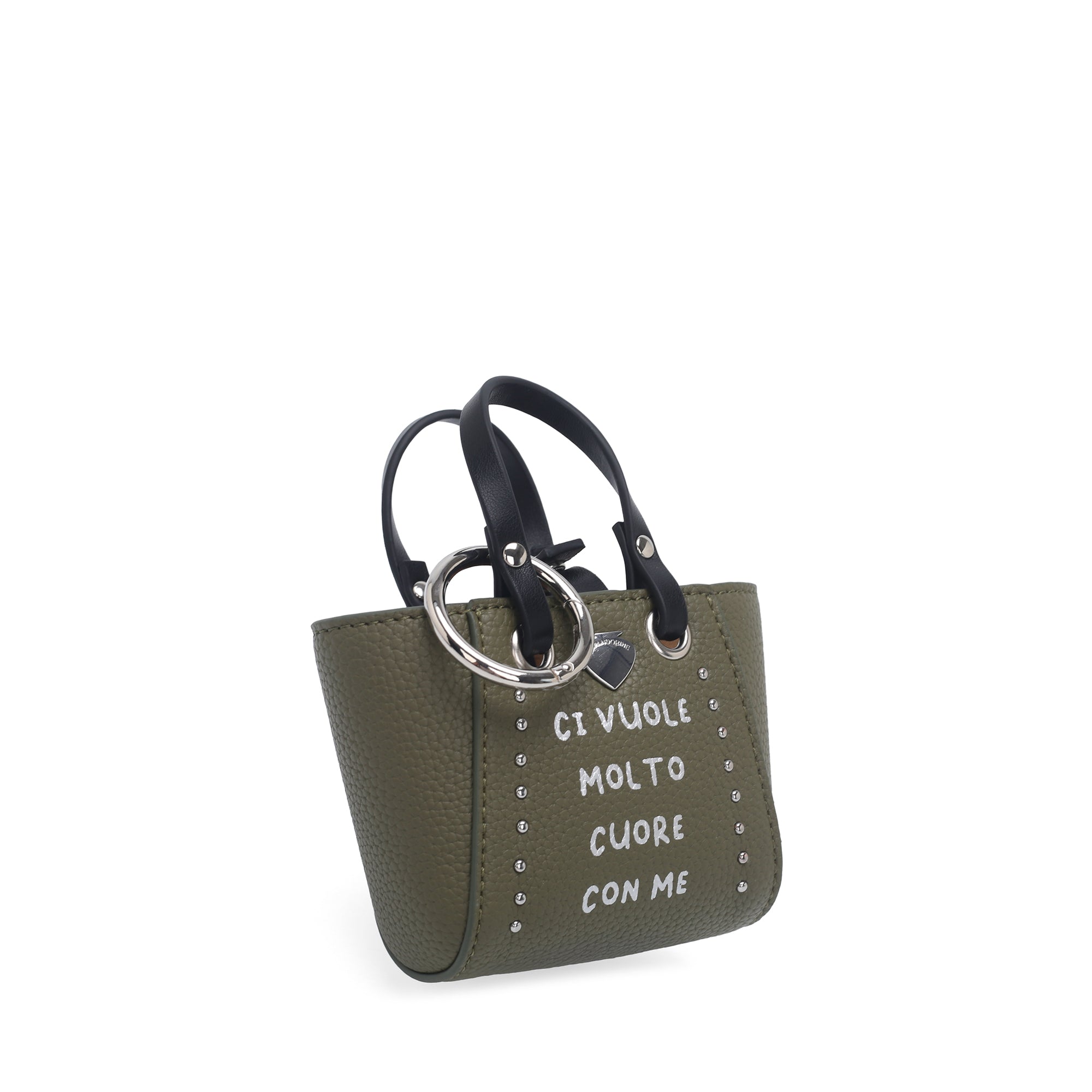 Portachiavi mini borsa Little P colore fango | Le Pandorine