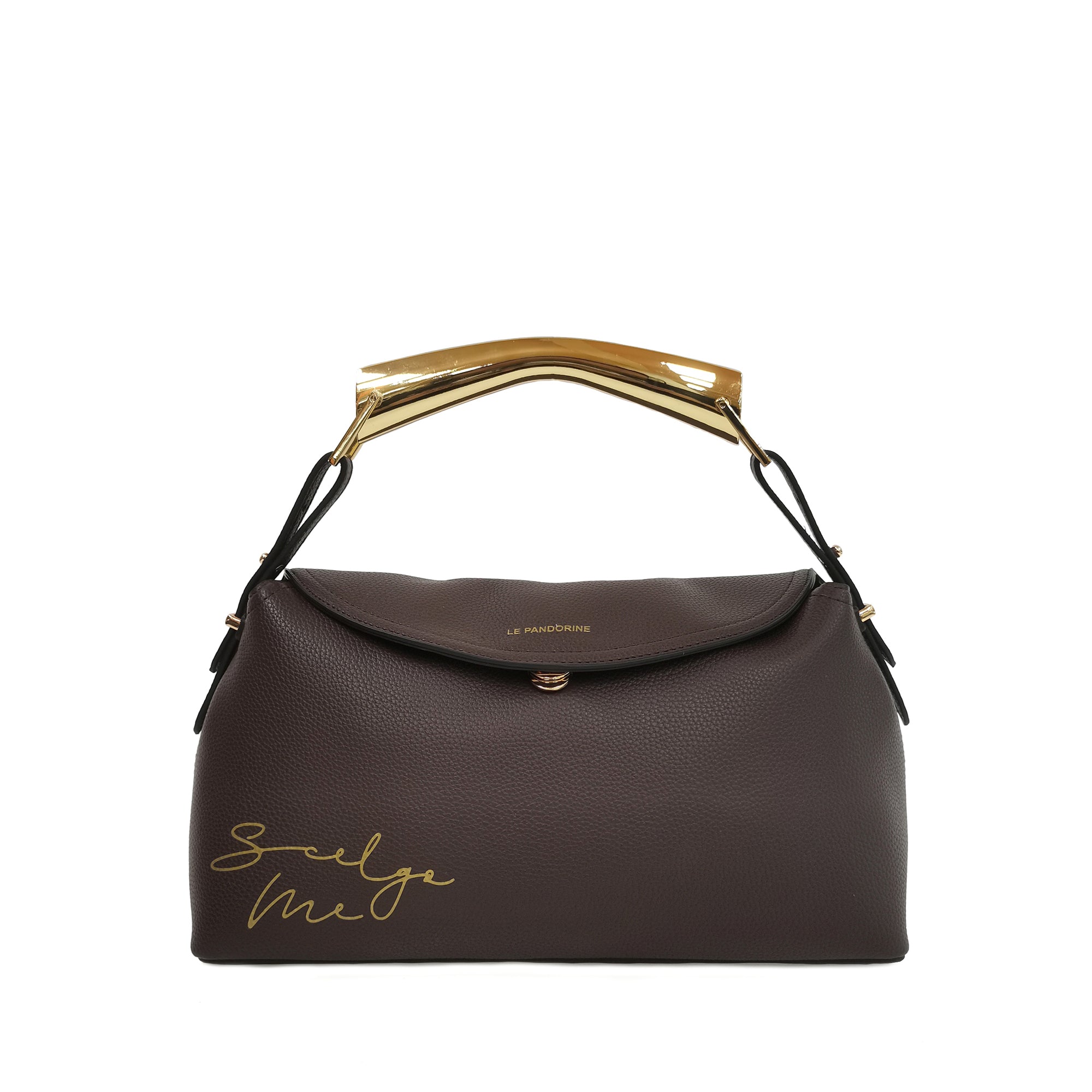 Dark brown denise handbag - Women's Handbags | Le Pandorine