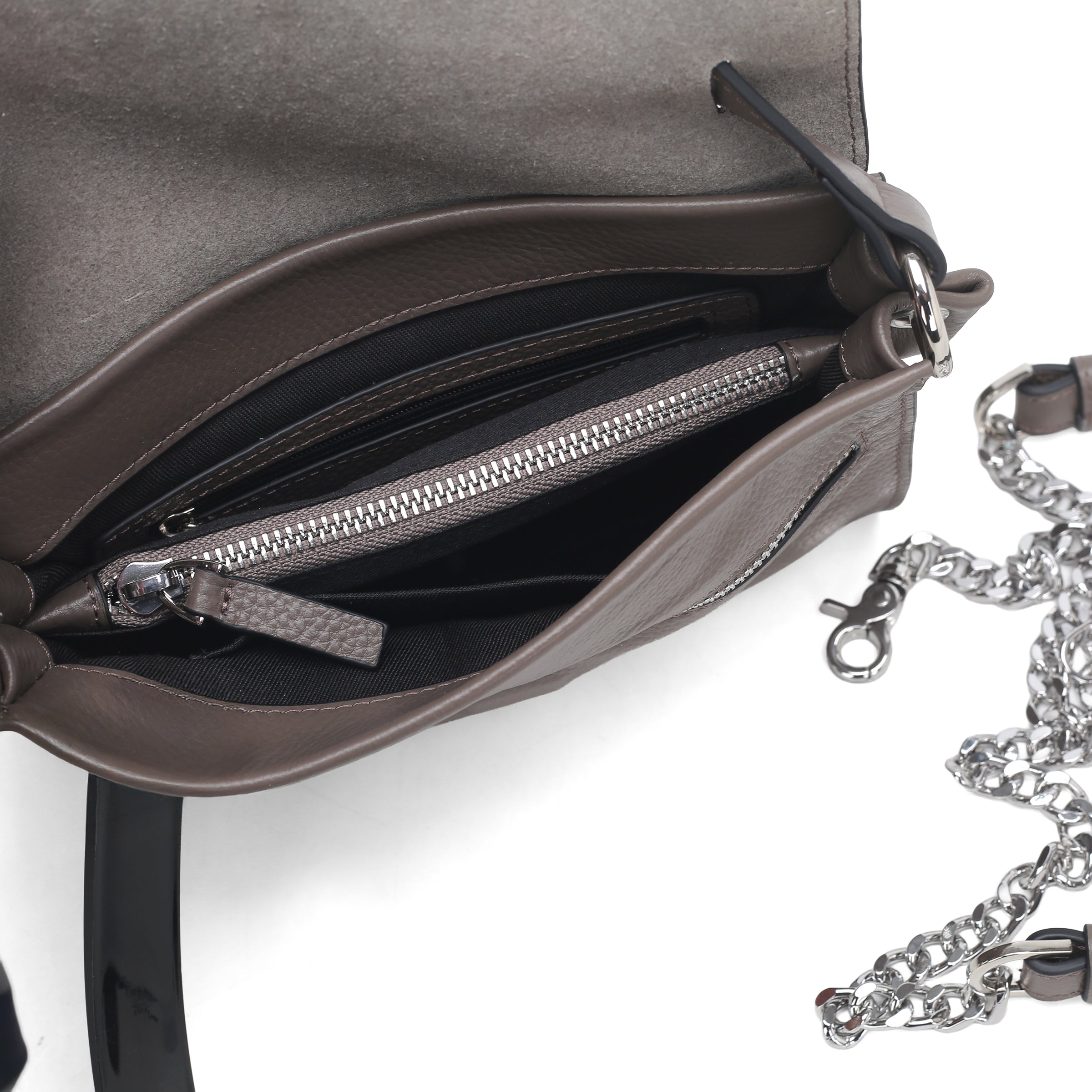 Borse a spalla mini La Metro Bag colore tortora - Metro Bag: Borse in Pelle | Le Pandorine