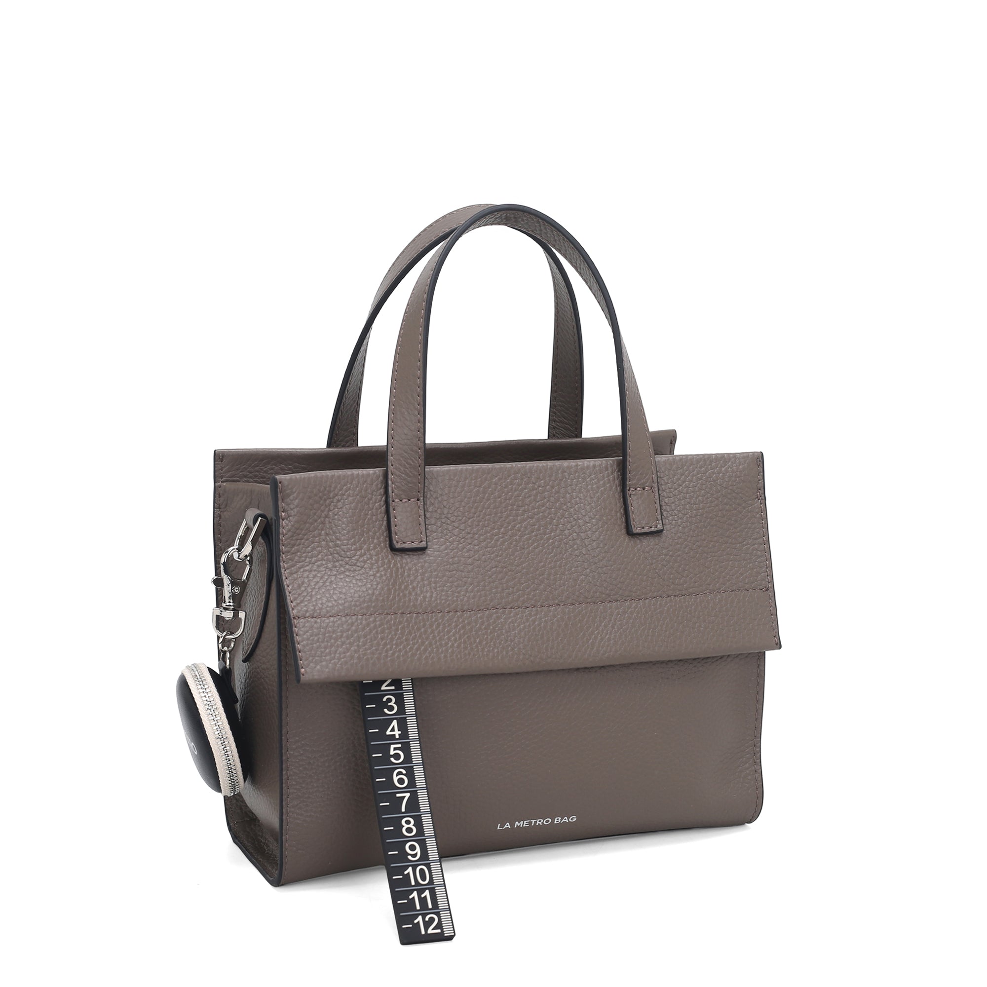 Bosa a mano mini La Metro Bag colore tortora - Metro Bag: Borse in Pelle | Le Pandorine