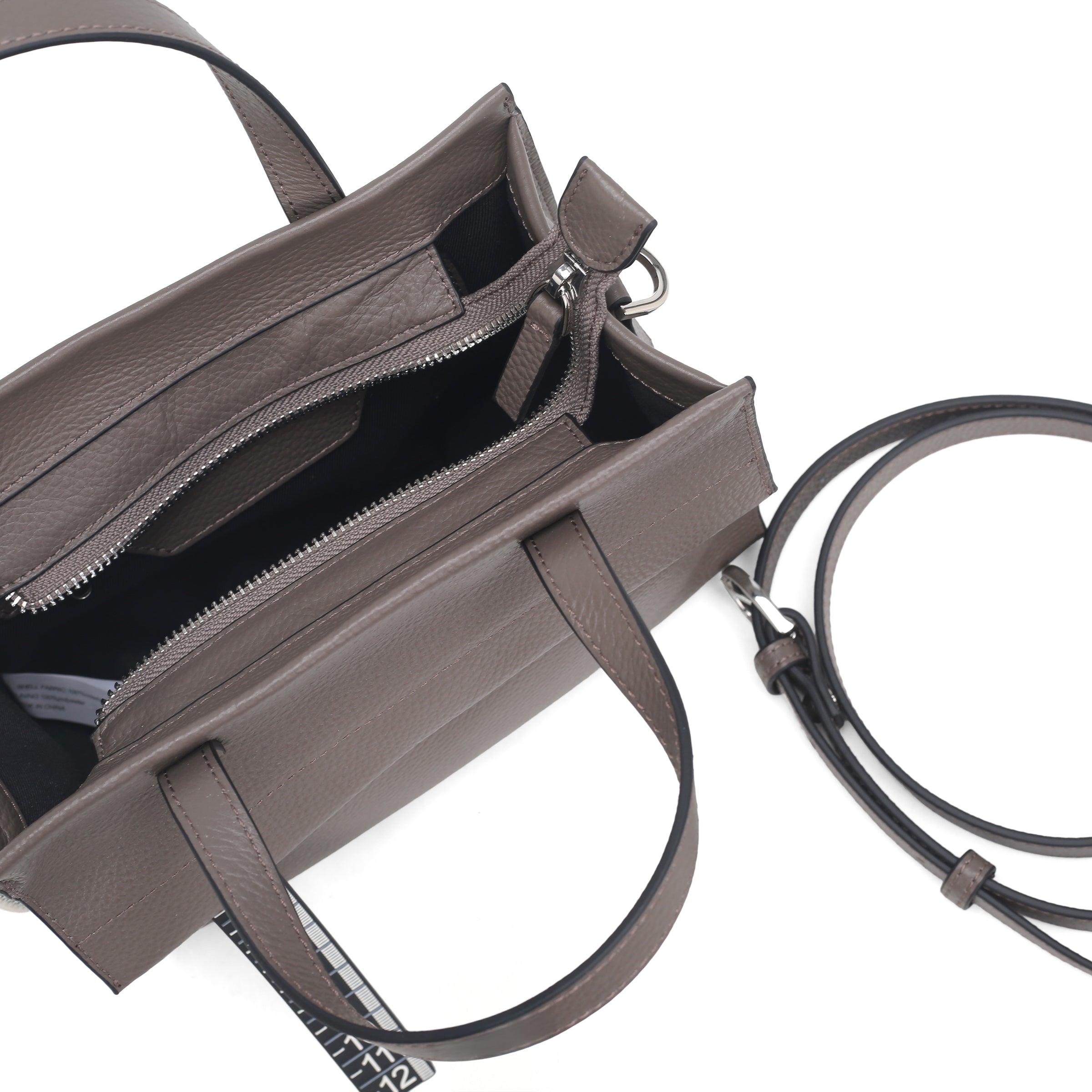 Bosa a mano mini La Metro Bag colore tortora - Metro Bag: Borse in Pelle | Le Pandorine