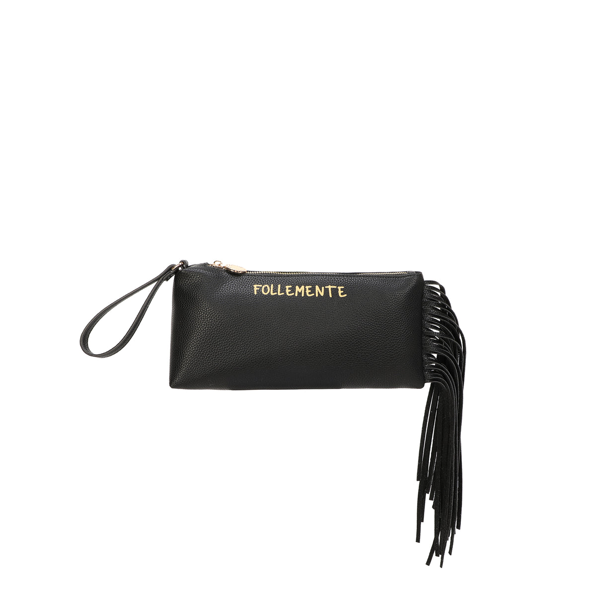 PF2611B16.C99 - Pochette Dallas con frange e polsiera colore nero - NERO | Le Pandorine