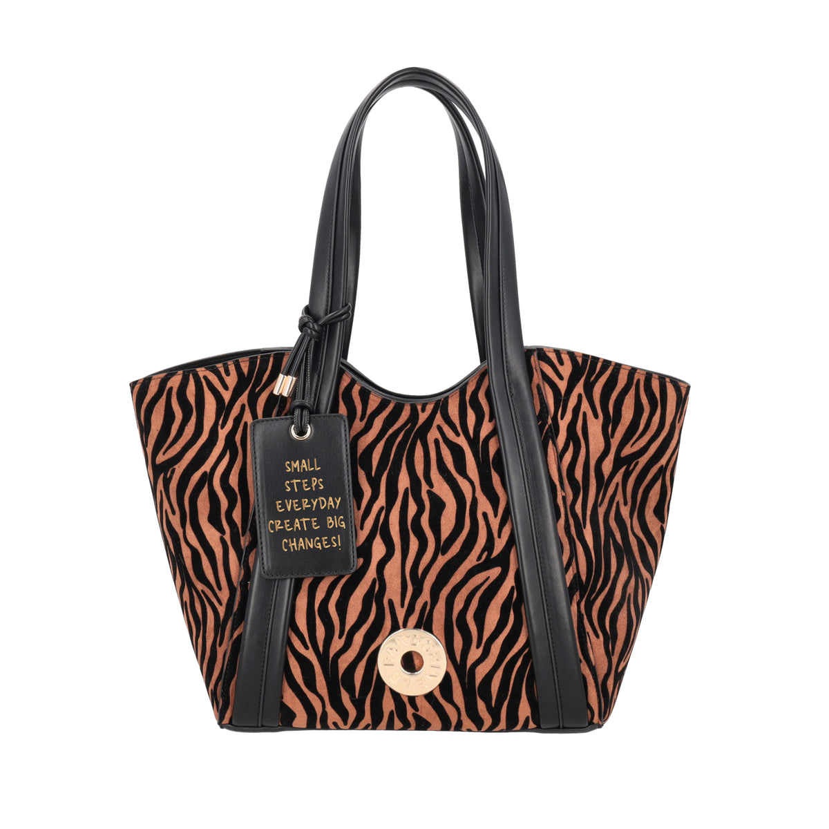 Vicky shopping bag with cowhide animal print - Shopping Bags | Le Pandorine