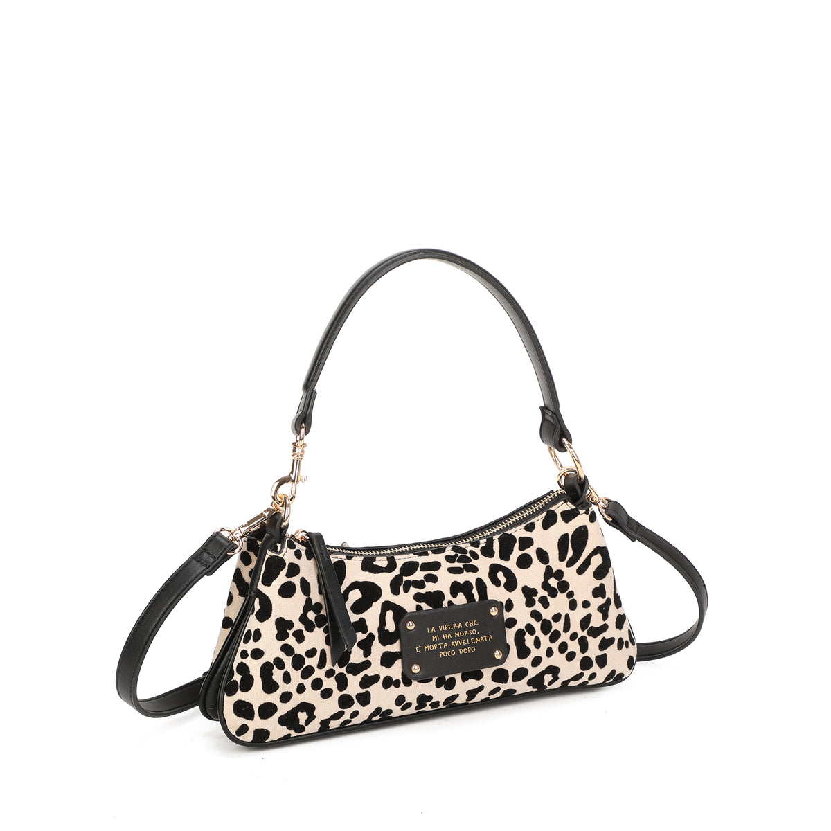 PF2615B79.C00 - Borsa a spalla Vicky con stampa animalier colore bianco - BIANCO | Le Pandorine