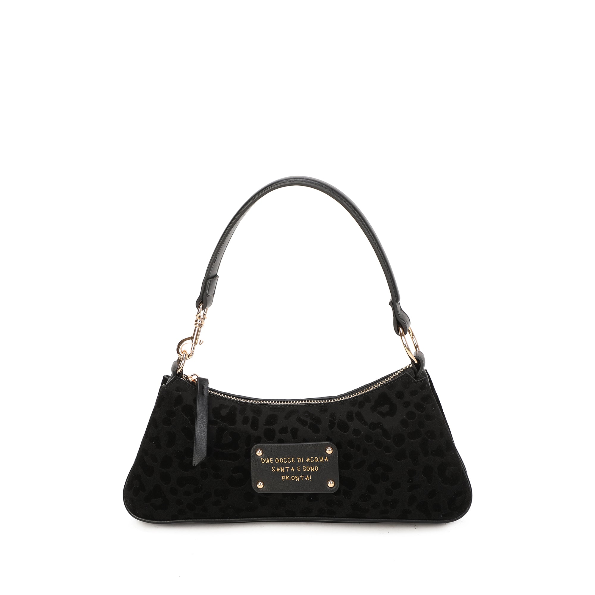 PF2615B79.C99 - Borsa a spalla Vicky con stampa animalier colore nero - NERO | Le Pandorine