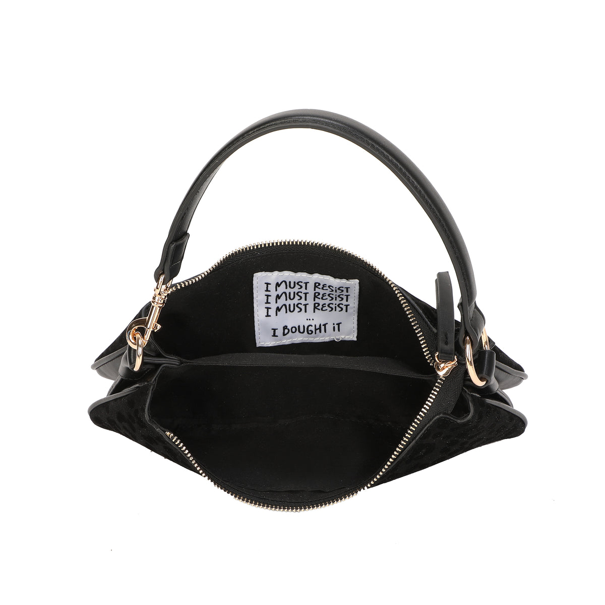 PF2615B79.C99 - Borsa a spalla Vicky con stampa animalier colore nero - NERO | Le Pandorine