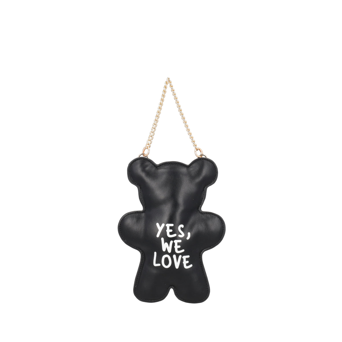 Bubi small shoulder bag in the shape of a teddy bear in black color - Women's Crossbody Bag | Le Pandorine