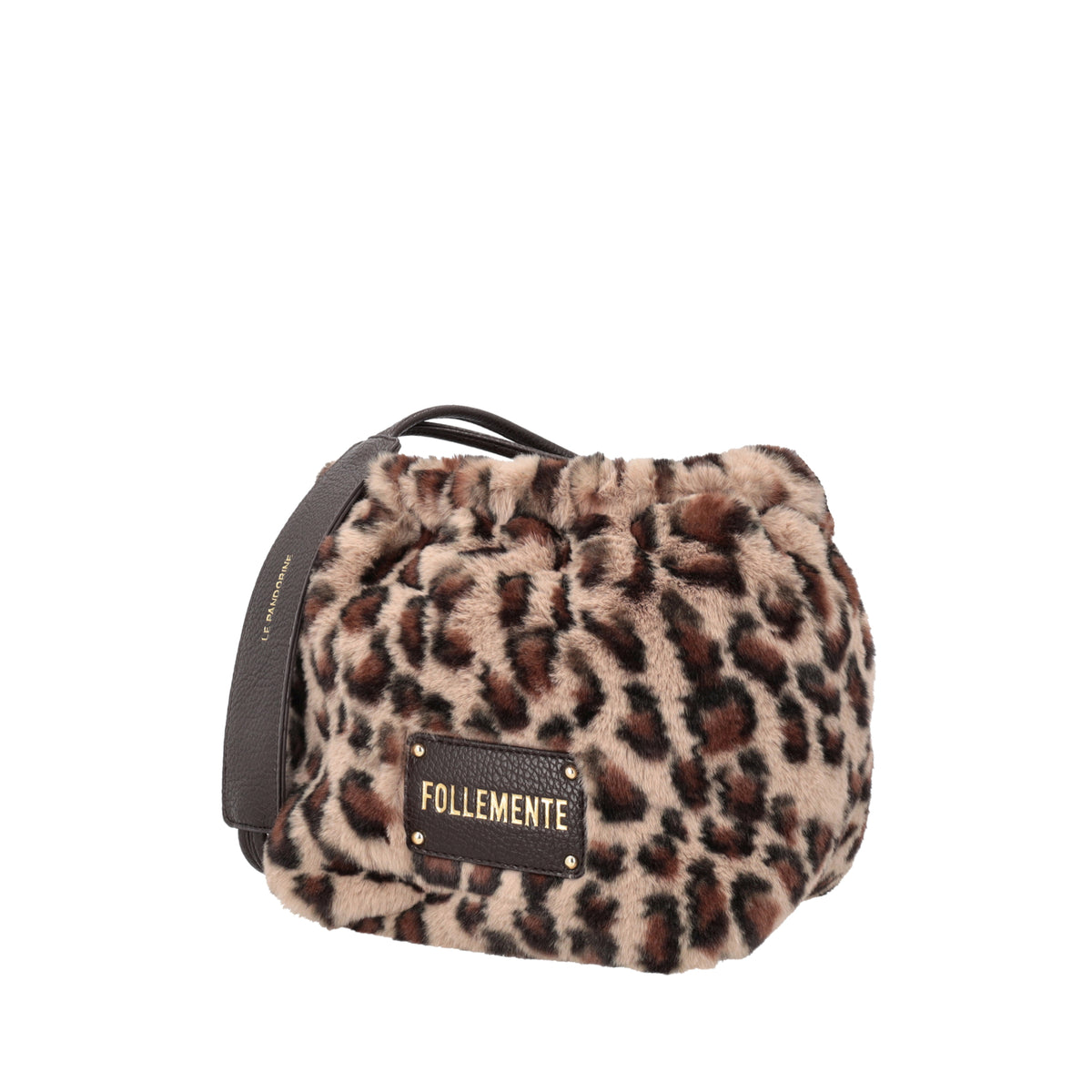 PF2621B75.06M - Oslo bucket bag in spotted teddy color - BROWN | Le Pandorine