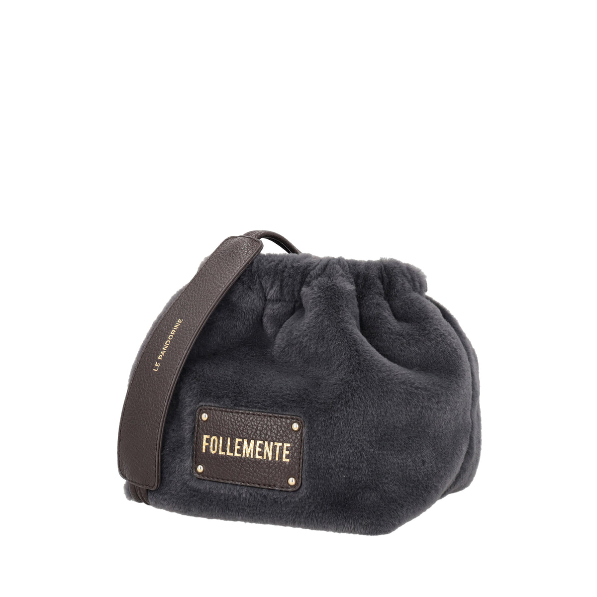 PF2621B75.C74 - Secchiello Oslo in teddy colore grigio scuro - GRIGIO | Le Pandorine