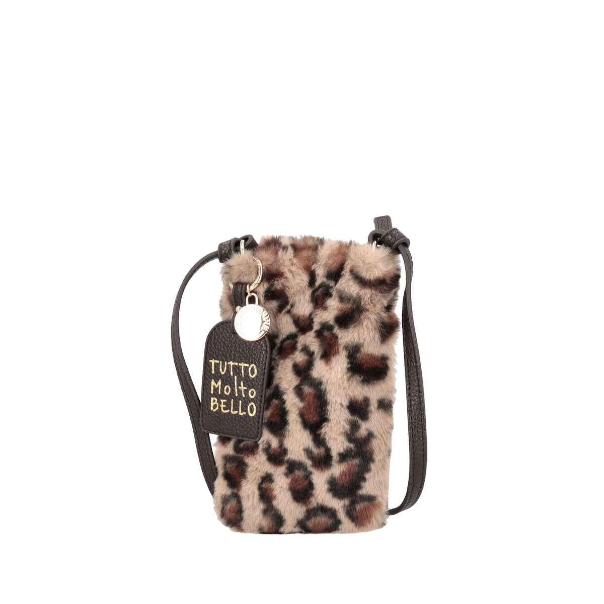 PF2621B76.06M - Oslo shoulder bag in spotted teddy color - BROWN | Le Pandorine