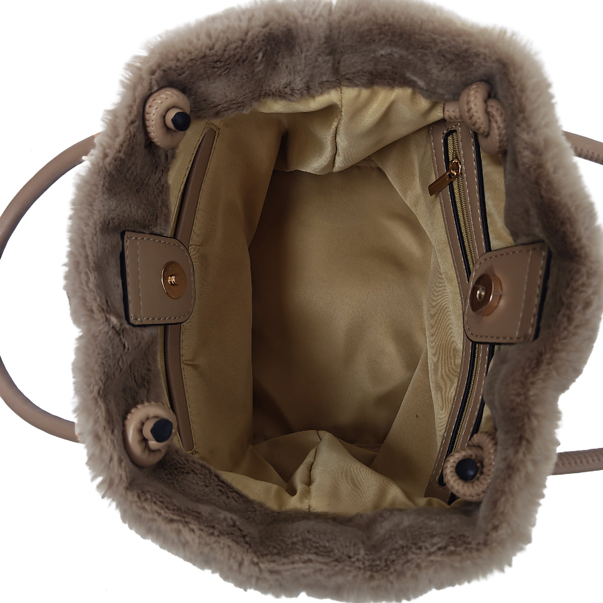 Shopping Stockholm "Ciao Amore" sand color - Shopping Bags | Le Pandorine