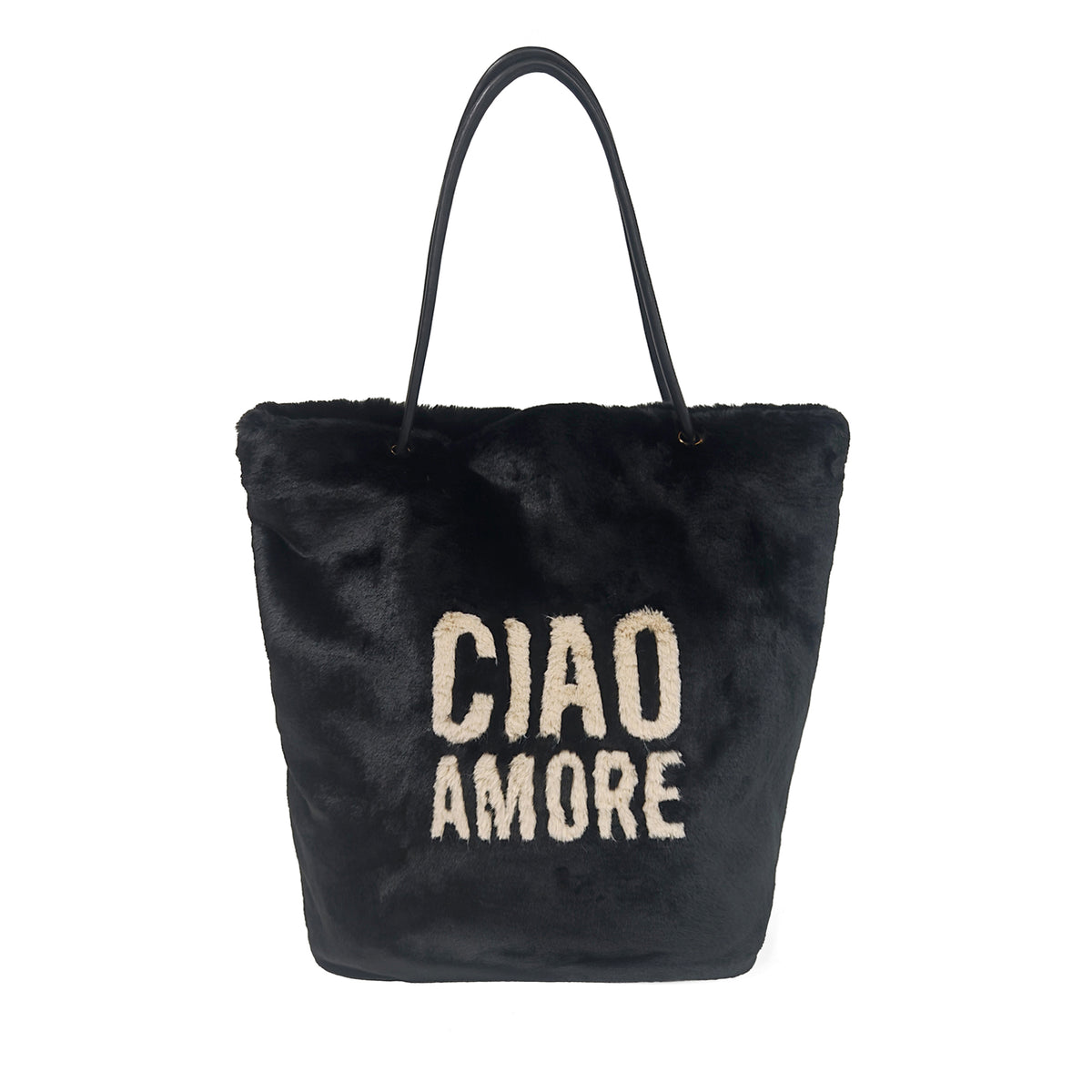 Shopping Stockholm "Ciao Amore" color black - Shopping Bags | Le Pandorine