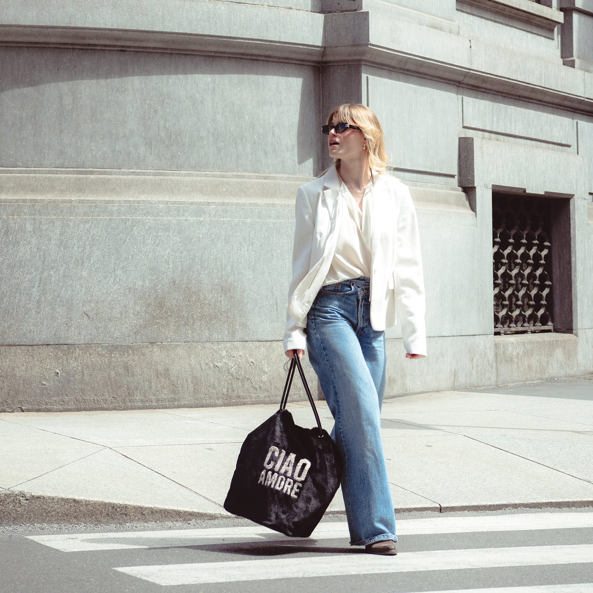 Shopping Stockholm "Ciao Amore" color black - Shopping Bags | Le Pandorine