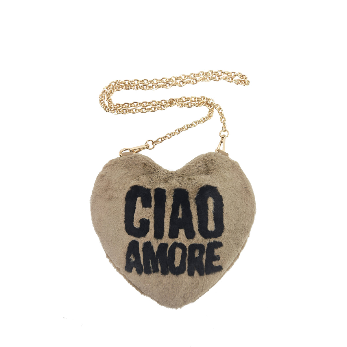 Stockholm "Ciao Amore" heart bag sand color - Women's Crossbody Bag | Le Pandorine