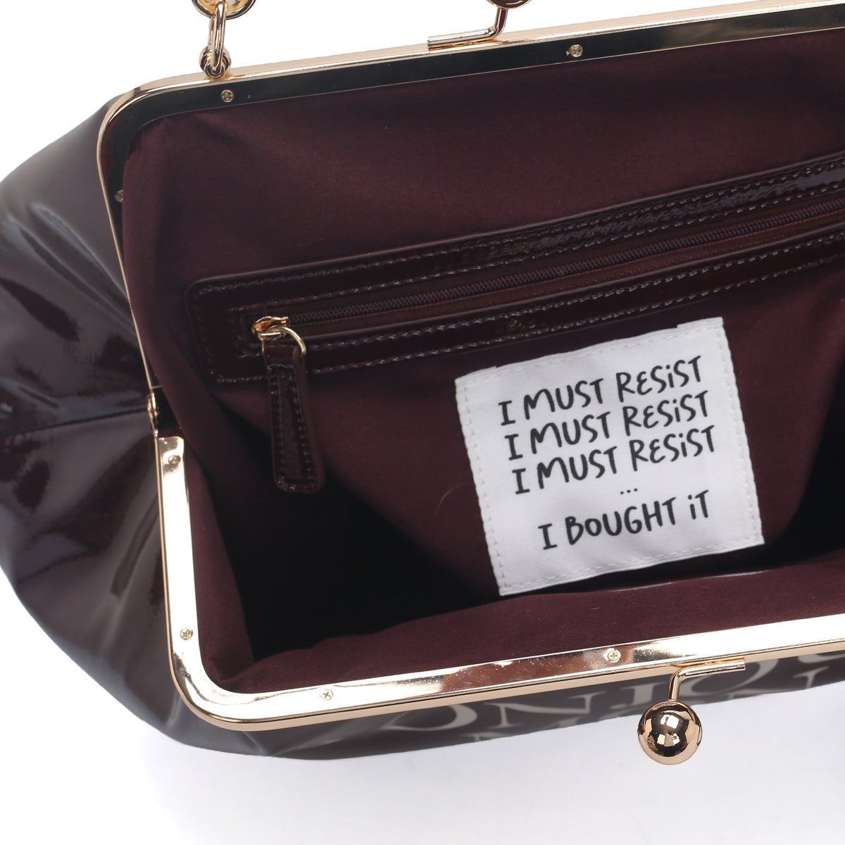 Nizza shoulder bag in burgundy patent leather - Shoulder Bags | Le Pandorine