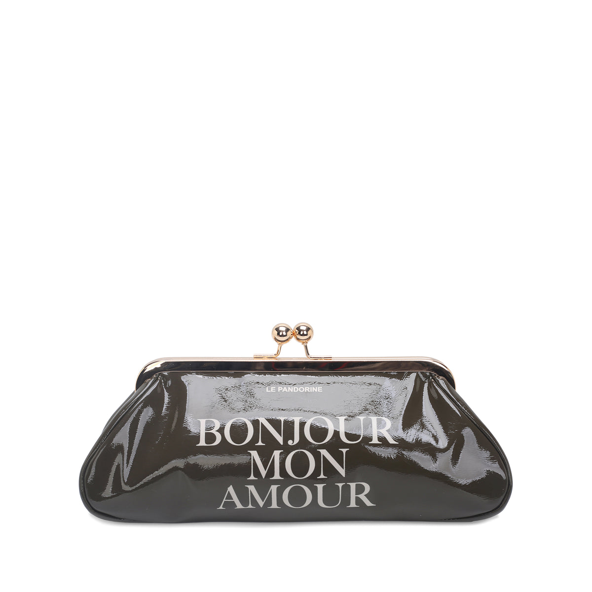 Pochette Nizza in vernice colore tortora - Pochette | Le Pandorine